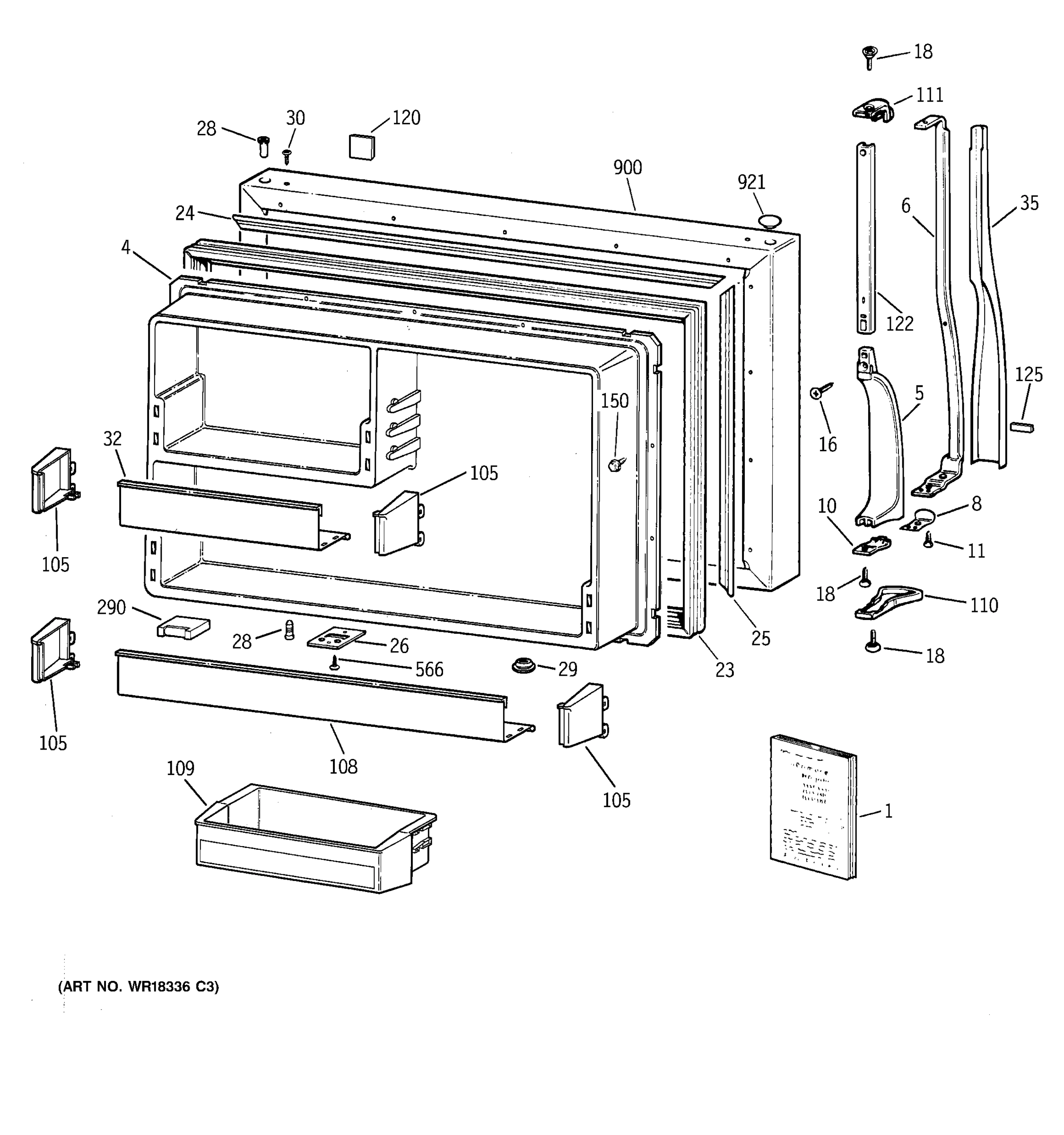 FREEZER DOOR