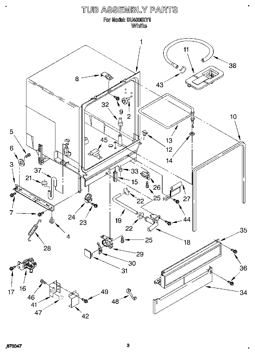 03 - TUB ASSEMBLY, LIT/OPTIONAL