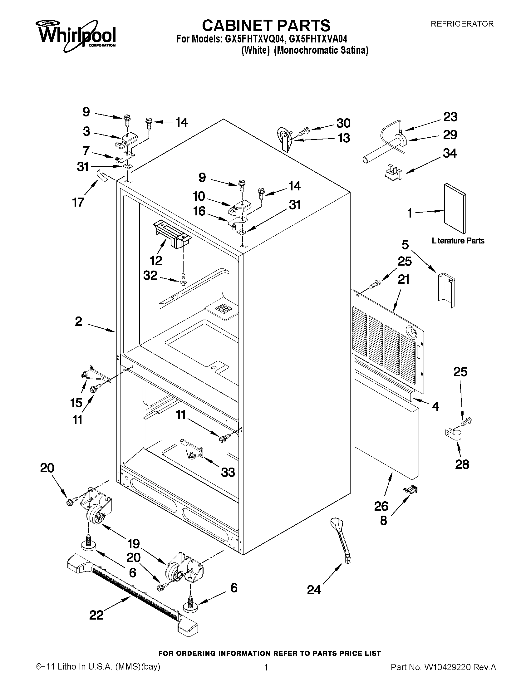 01 - CABINET PARTS