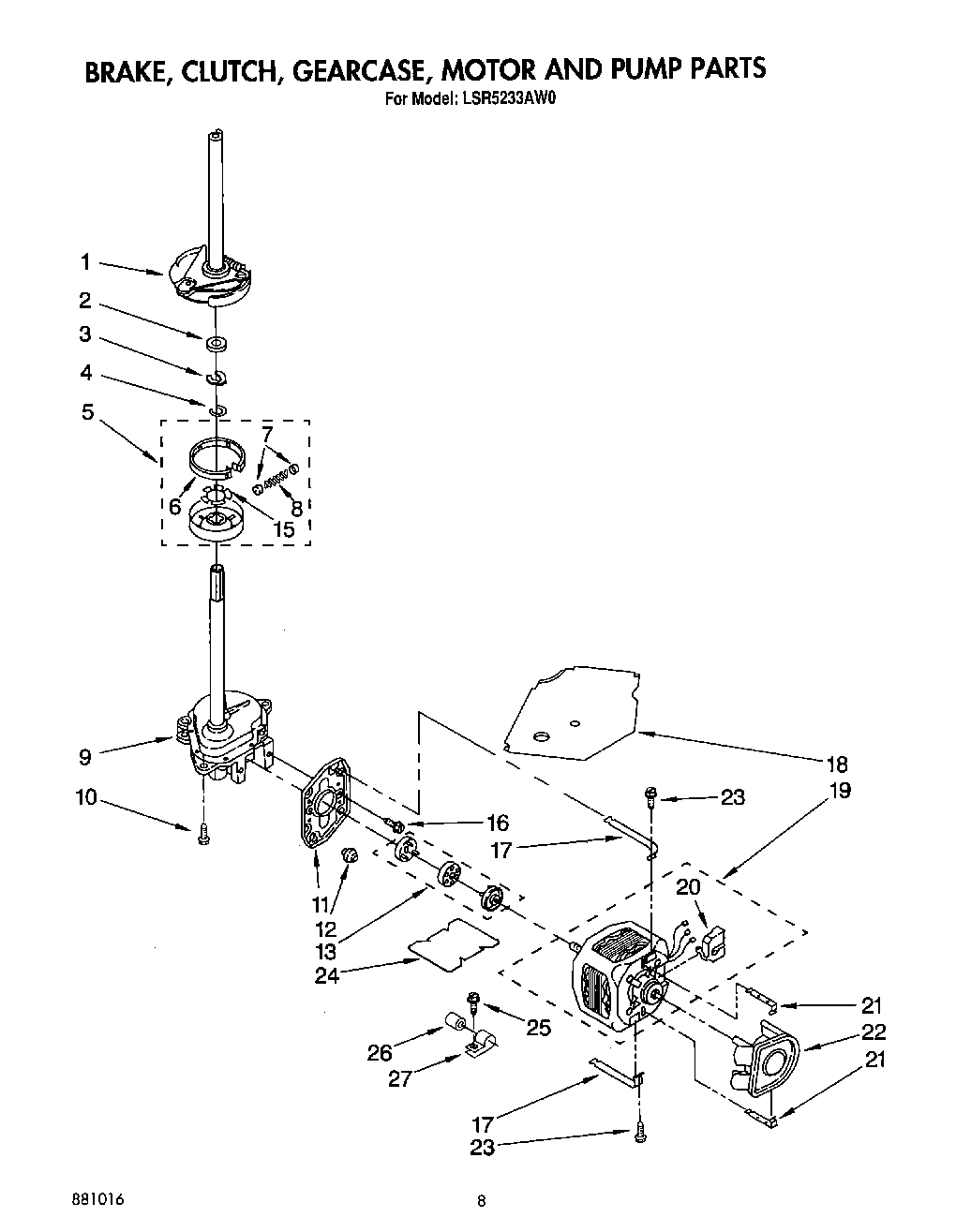 07 - BRAKE, CLUTCH, GEARCASE, MOTOR AND PUMP