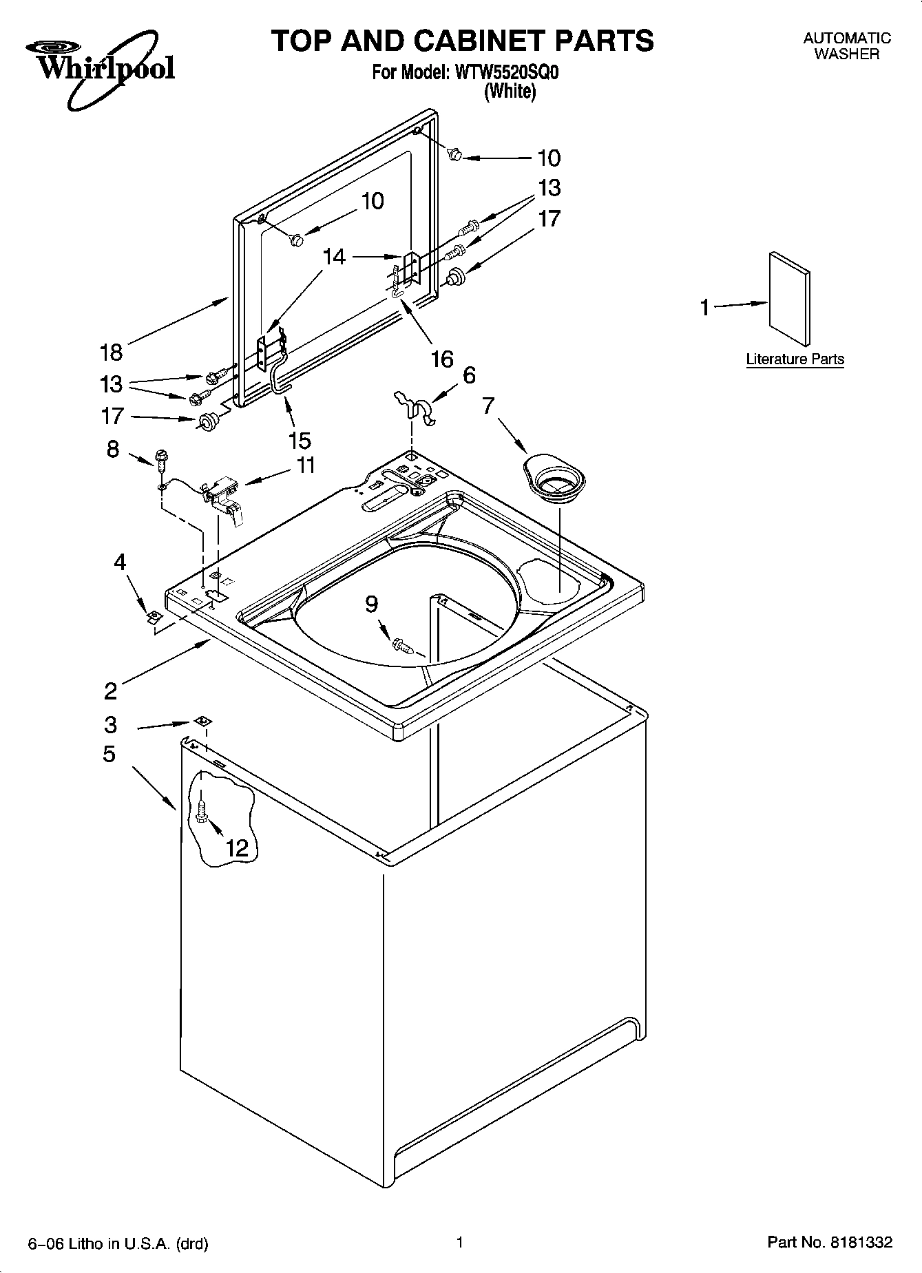 01 - TOP AND CABINET PARTS