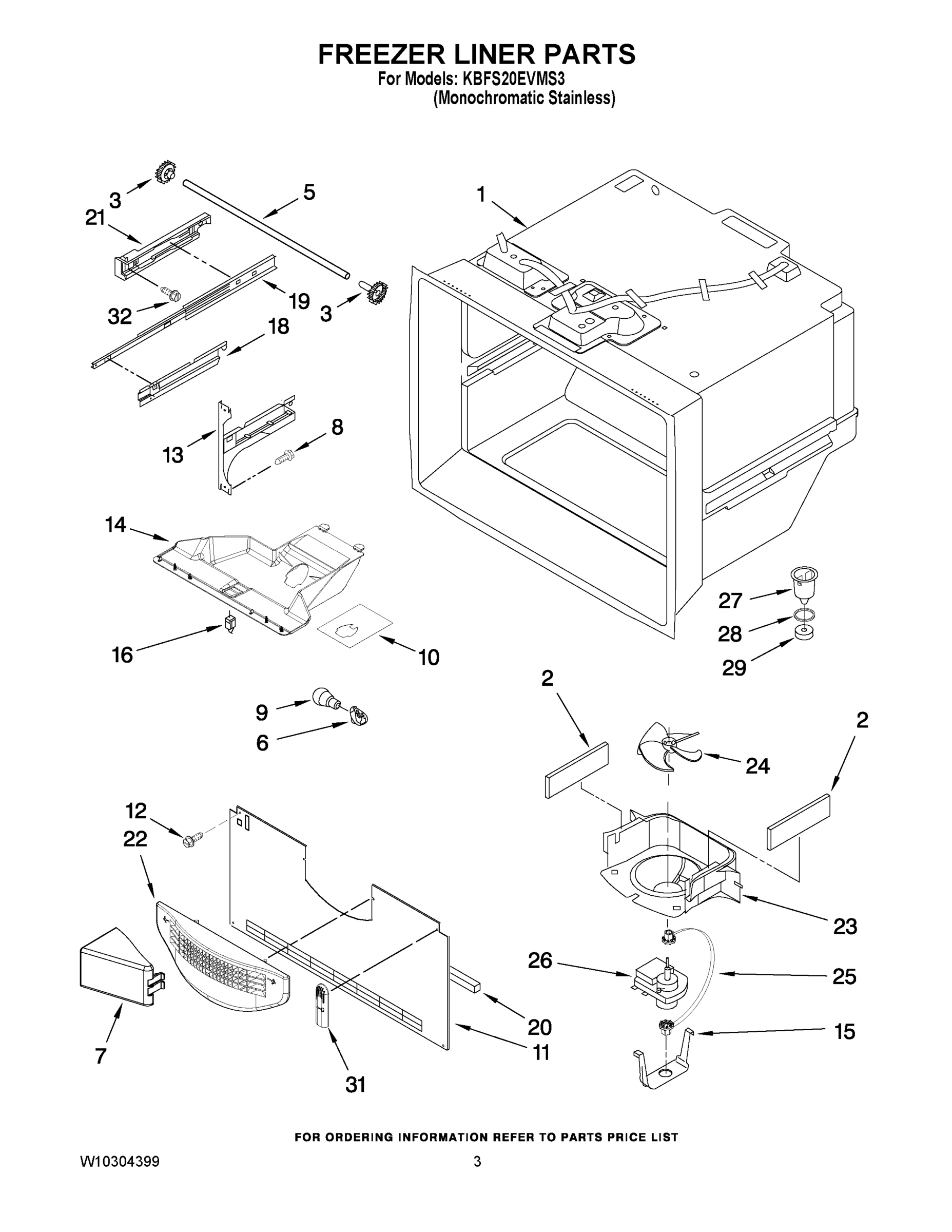 02 - FREEZER LINER PARTS