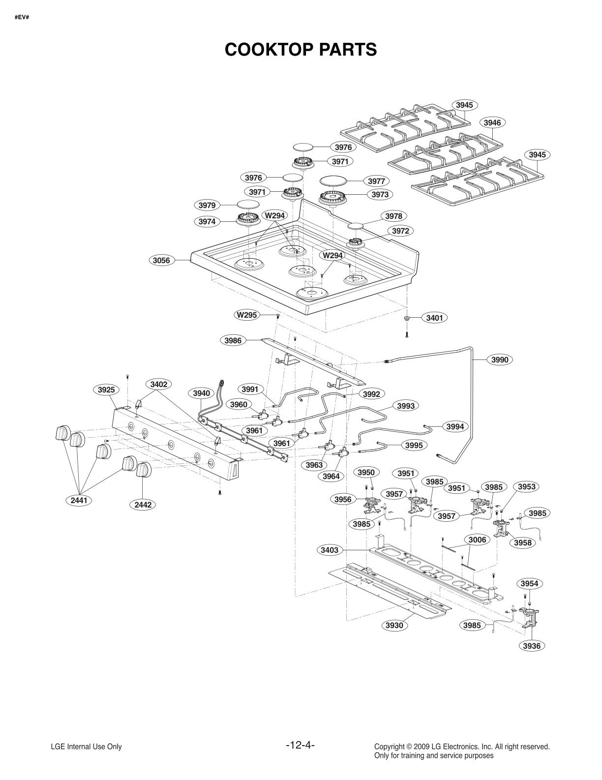 COOKTOP PARTS