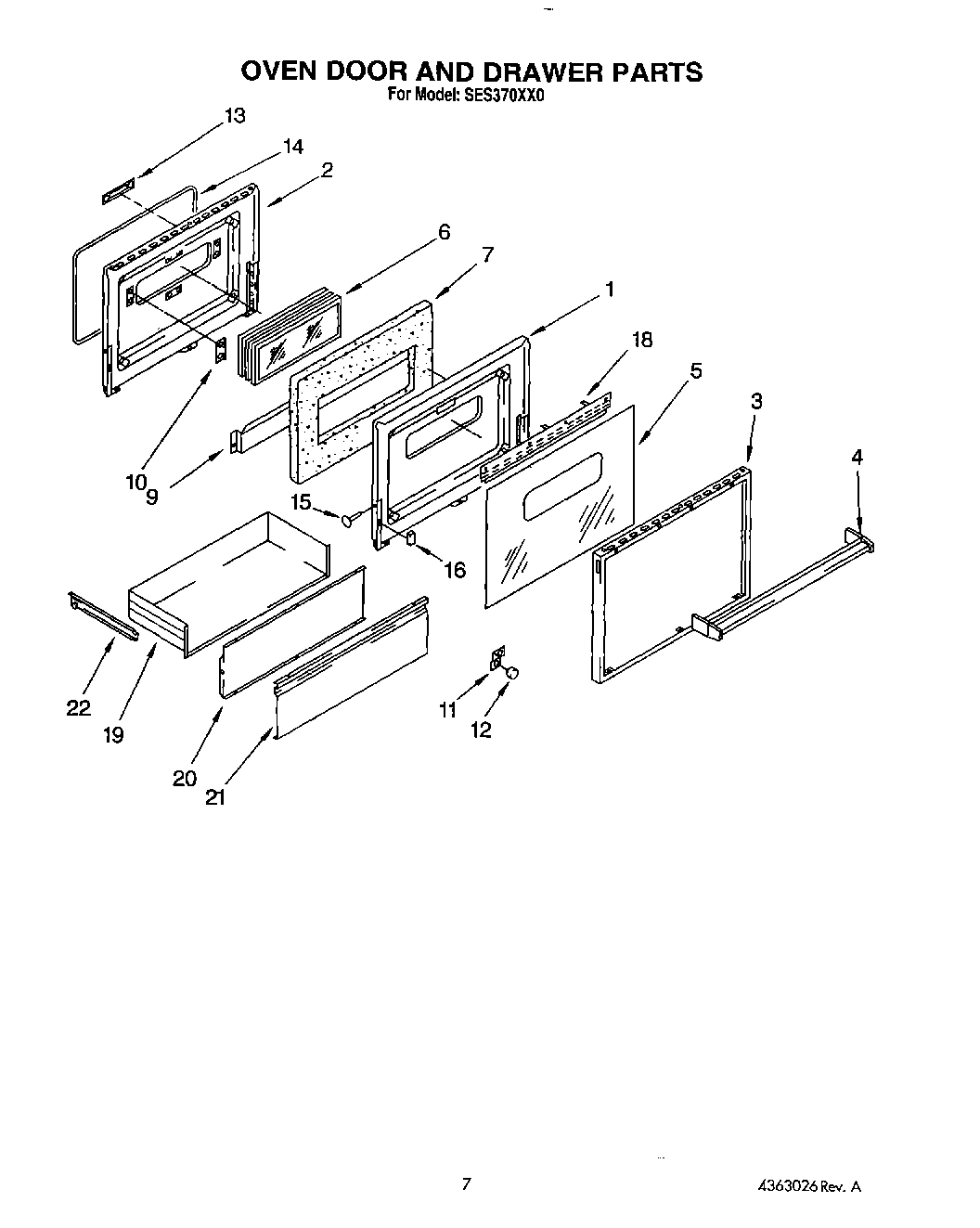 05 - OVEN DOOR AND DRAWER