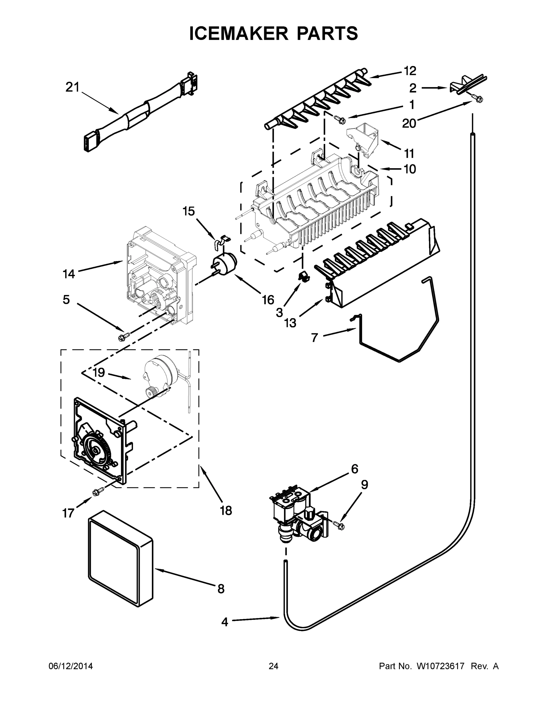 13 - ICEMAKER PARTS