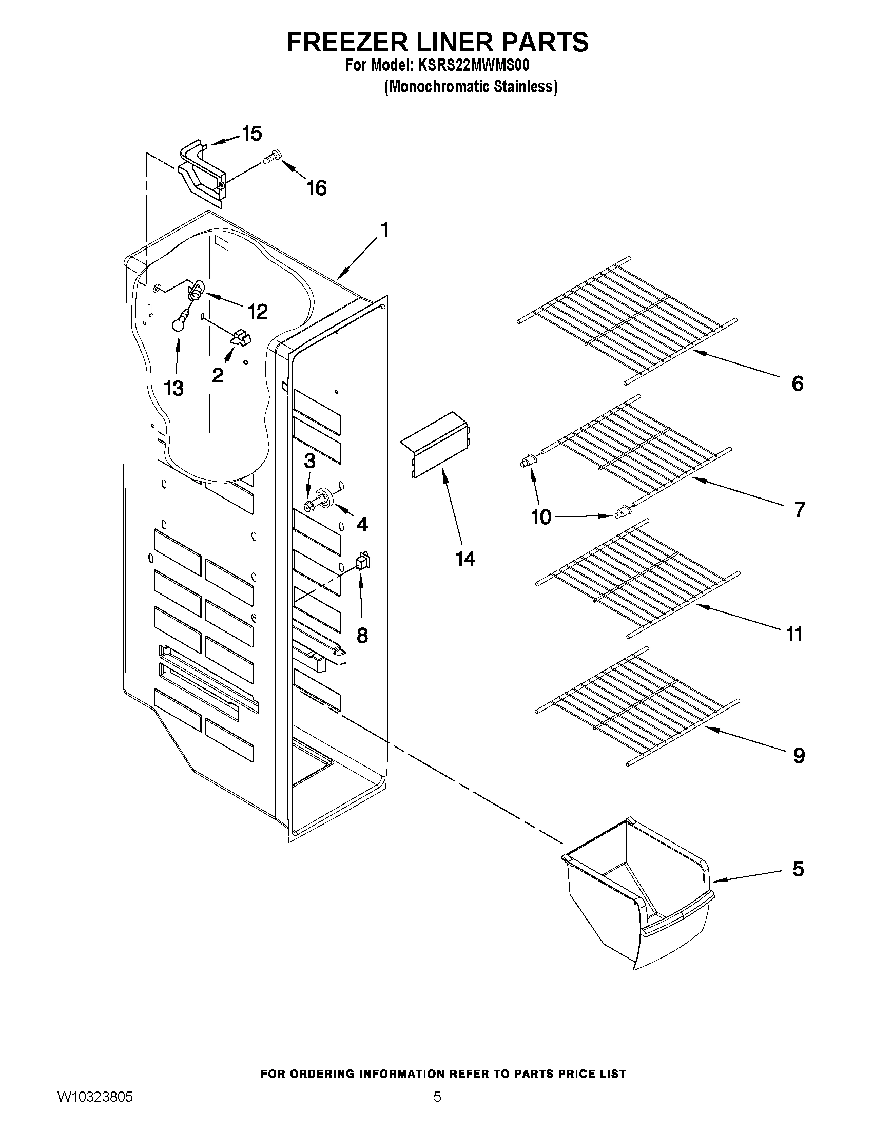 04 - FREEZER LINER PARTS