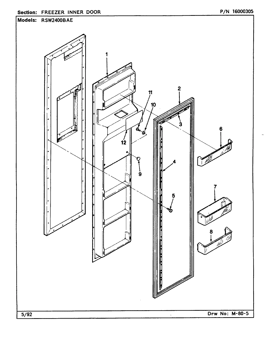 02 - FREEZER INNER DOOR