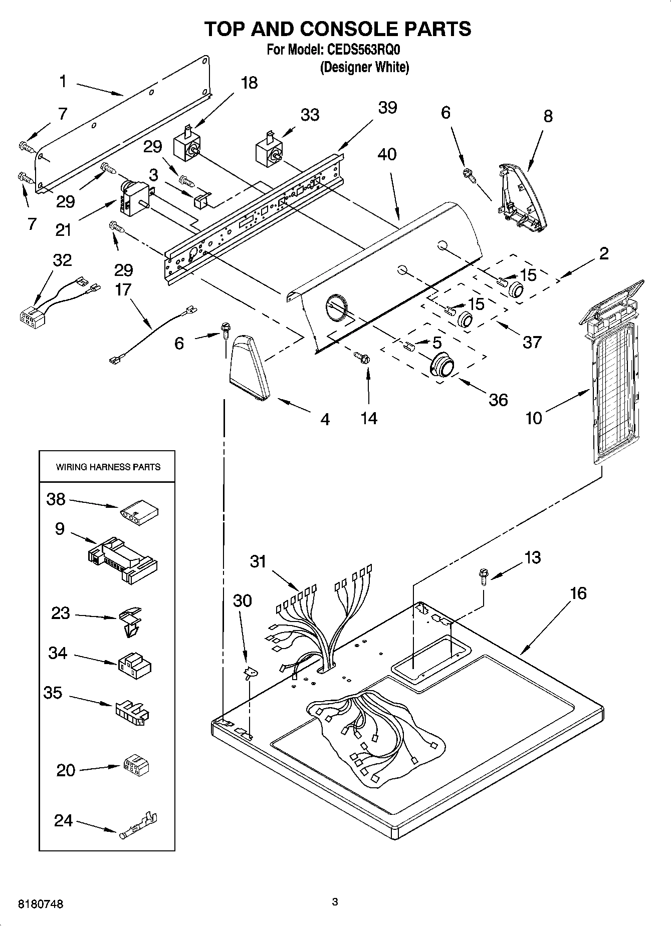 02 - TOP AND CONSOLE PARTS