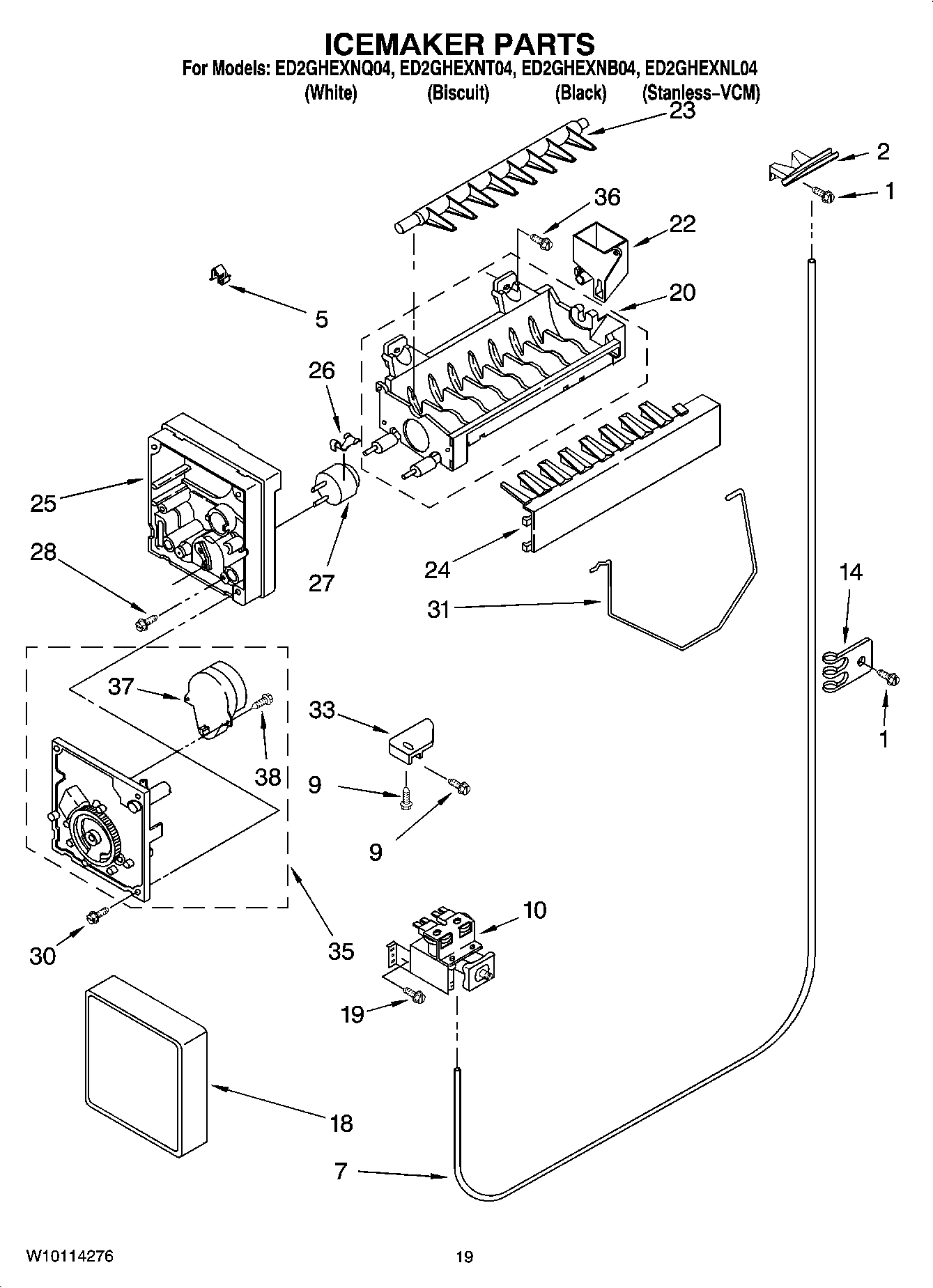 12 - ICEMAKER PARTS, OPTIONAL PARTS (NOT INCLUDED)