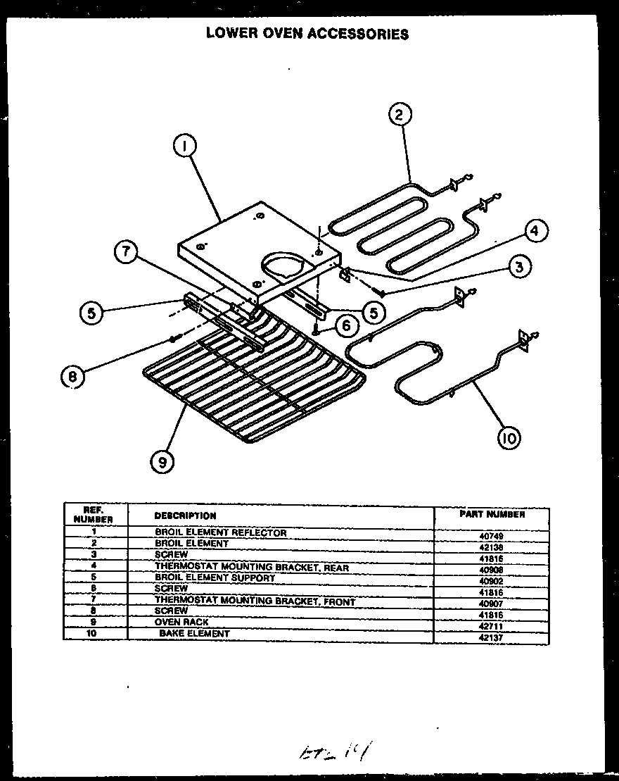 04 - LOWER OVEN ACCESORIES