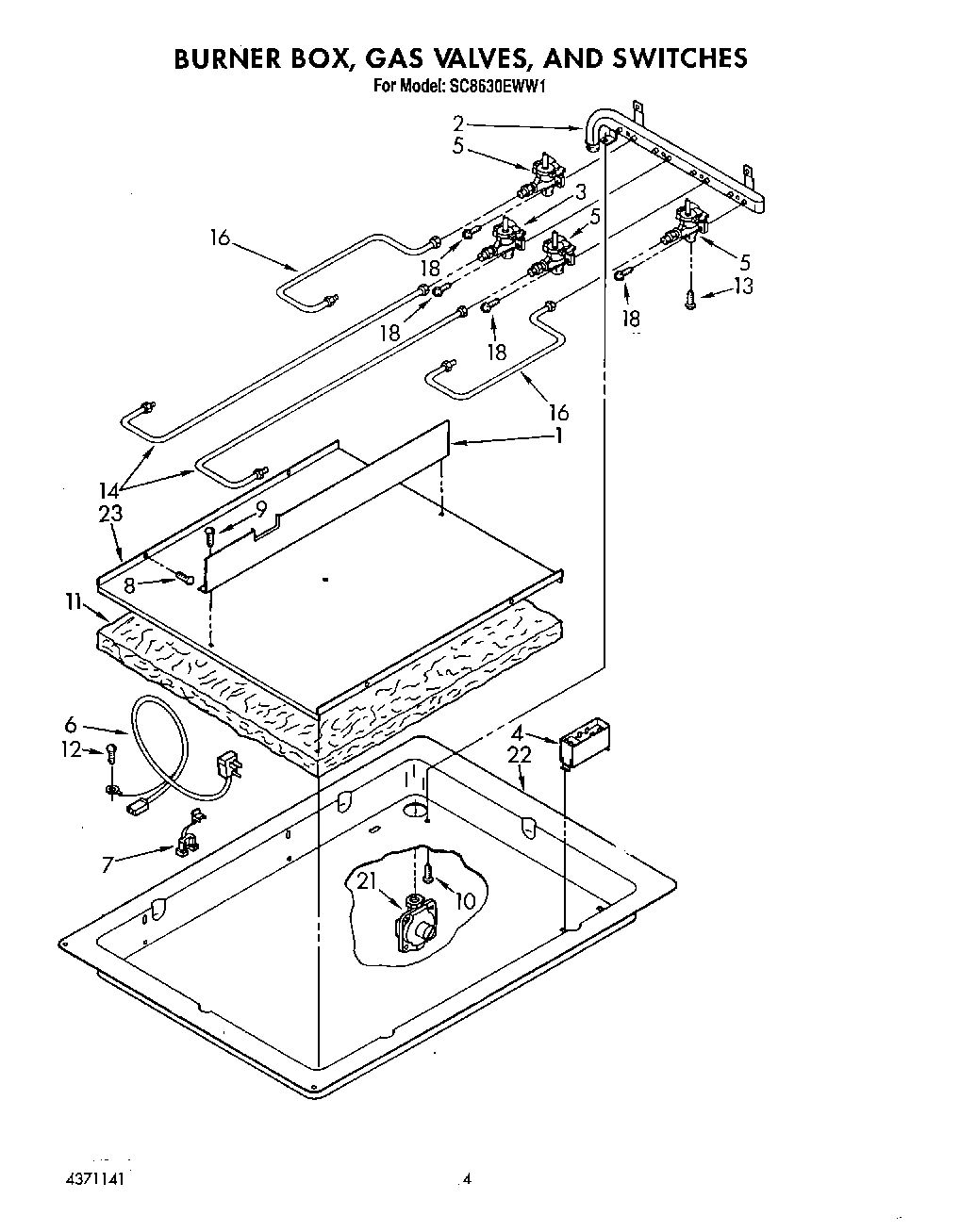 04 - BURNER BOX, GAS VALVES, AND SWITCHES