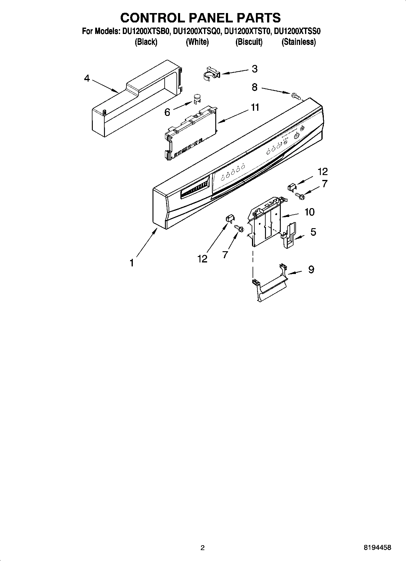 02 - CONTROL PANEL PARTS