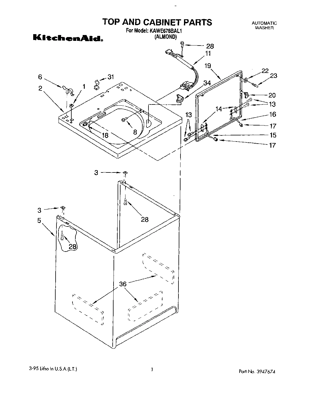 01 - TOP AND CABINET, LIT/OPTIONAL