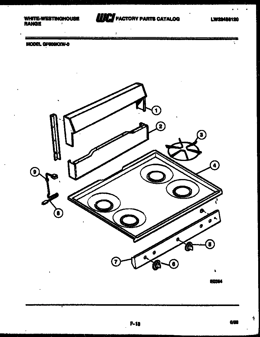 02 - BACKGUARD AND COOKTOP PARTS