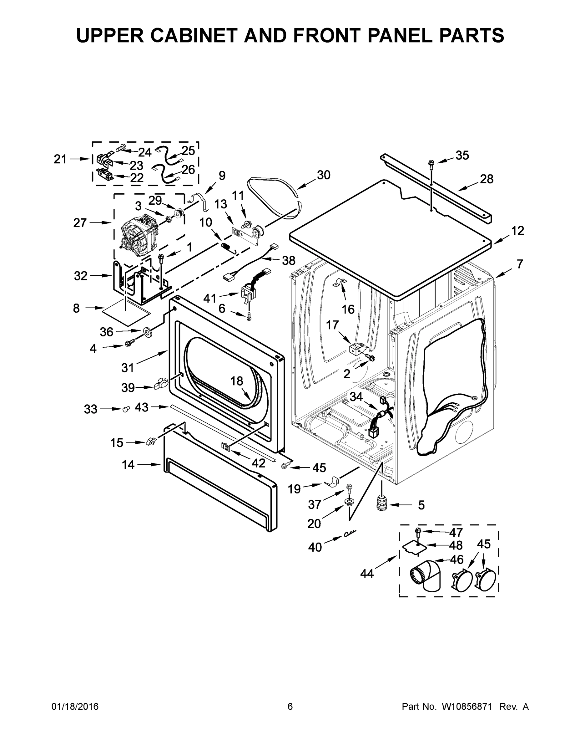 04 - UPPER CABINET AND FRONT PANEL PARTS