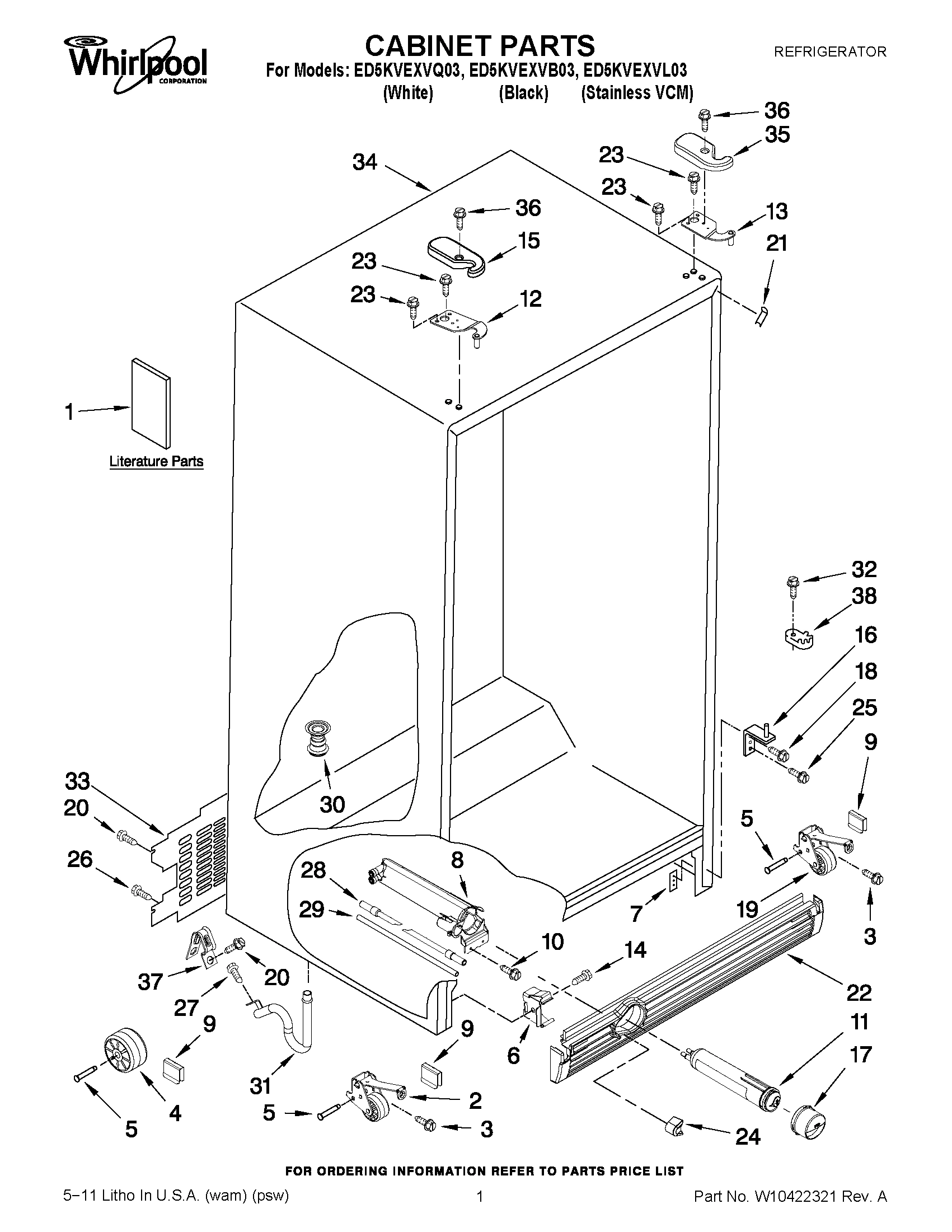 01 - CABINET PARTS