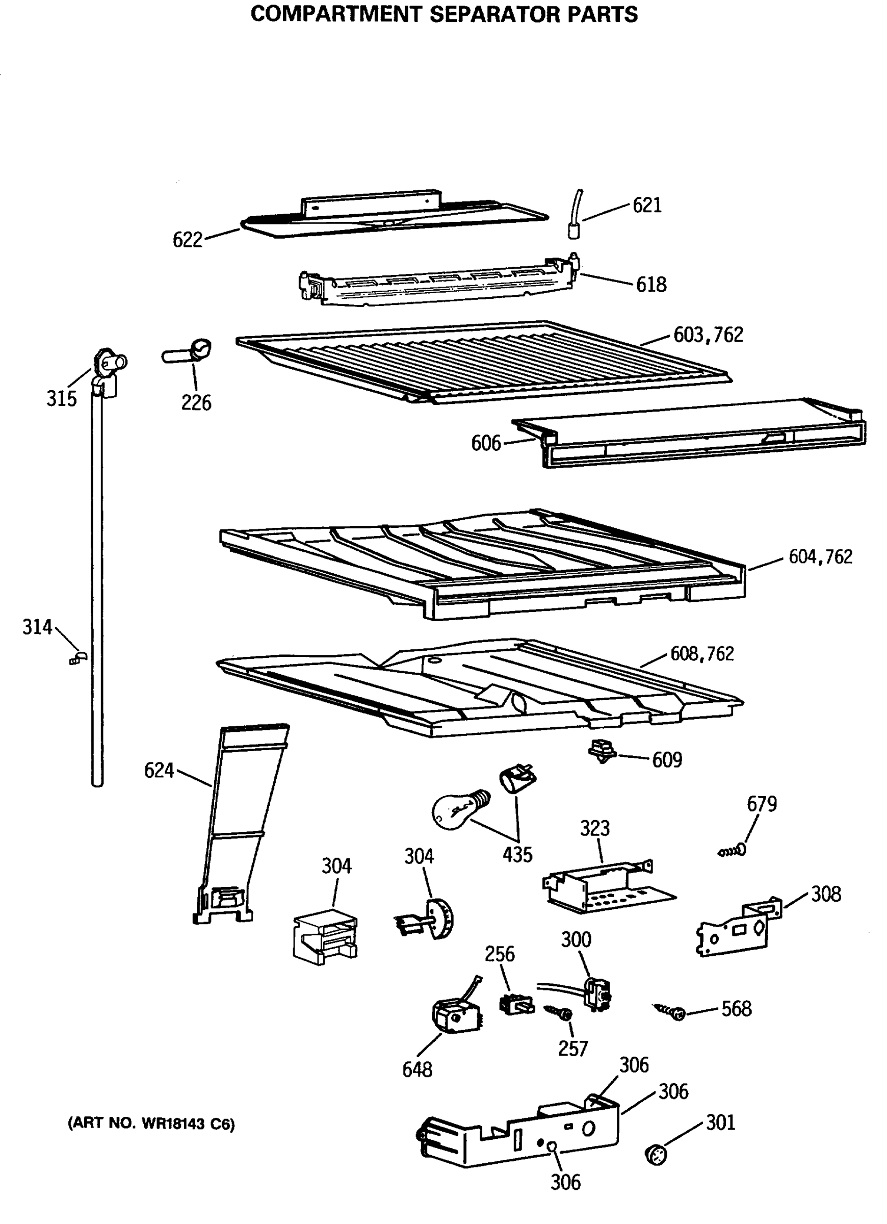 COMPARTMENT SEPARATOR PARTS