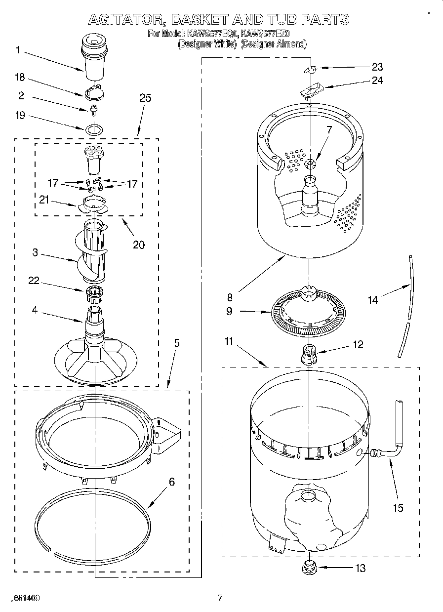 05 - AGITATOR, BASKET AND TUB