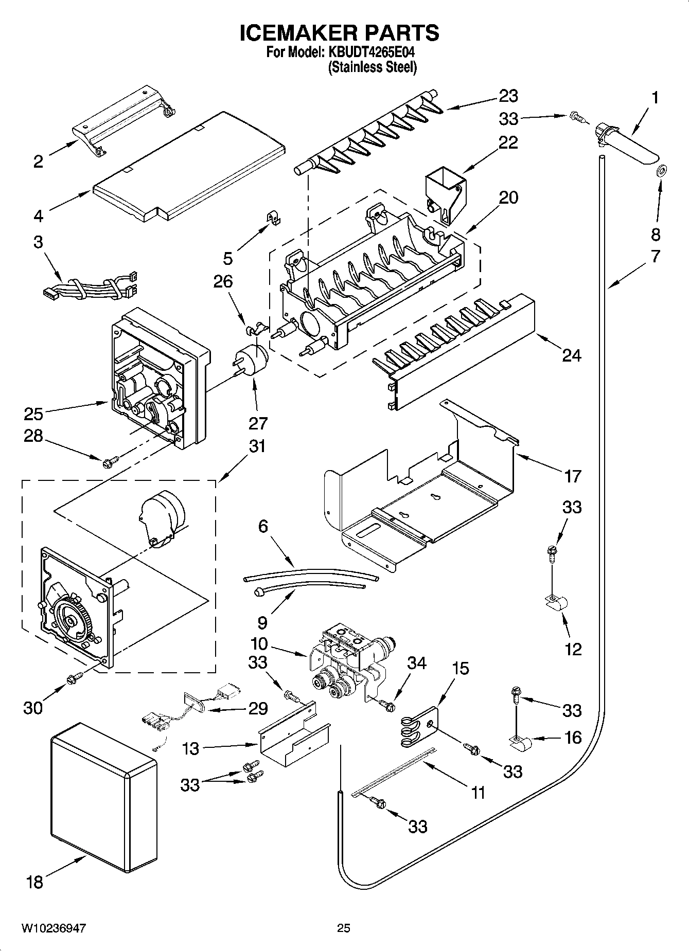 15 - ICEMAKER PARTS