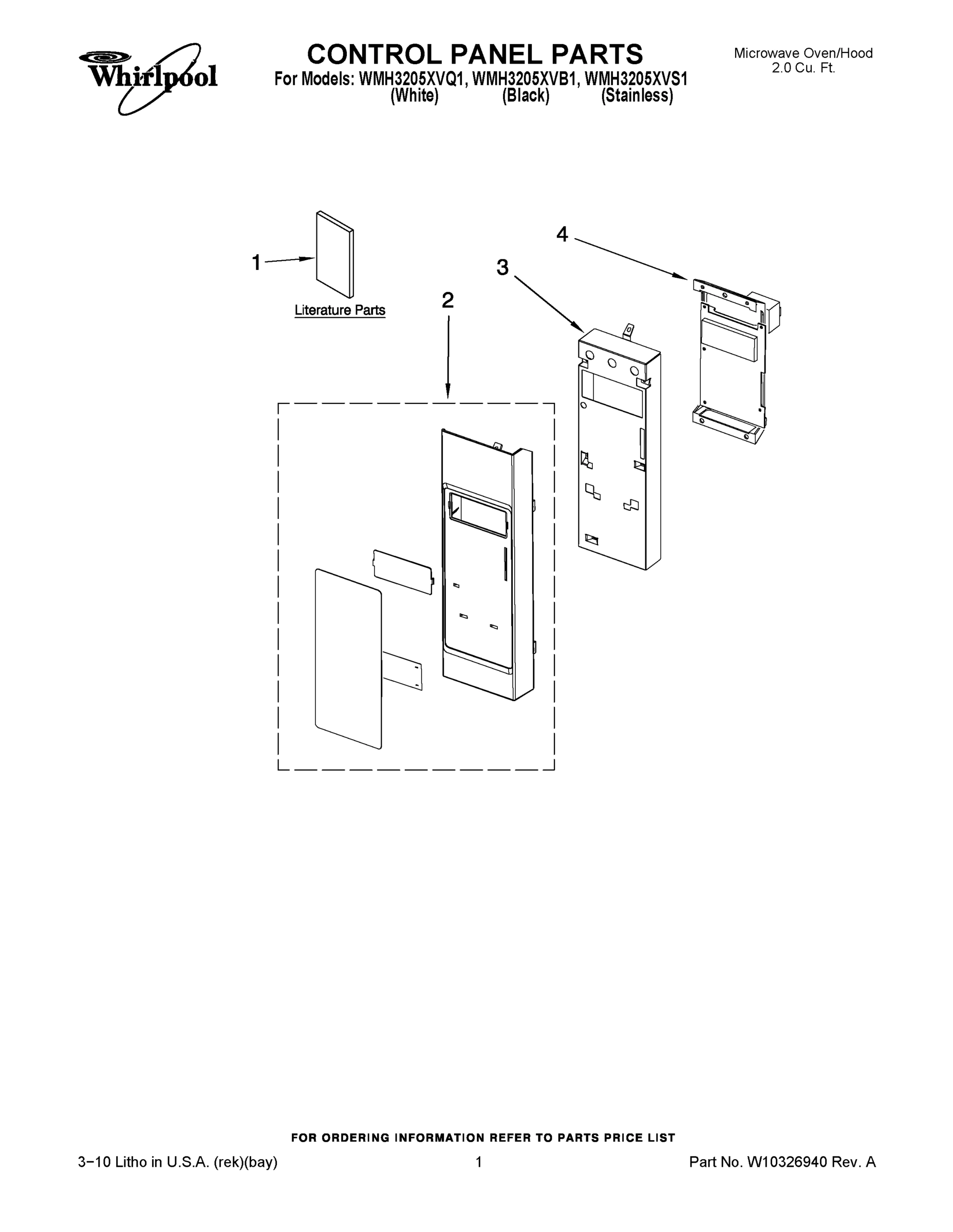 01 - CONTROL PANEL PARTS