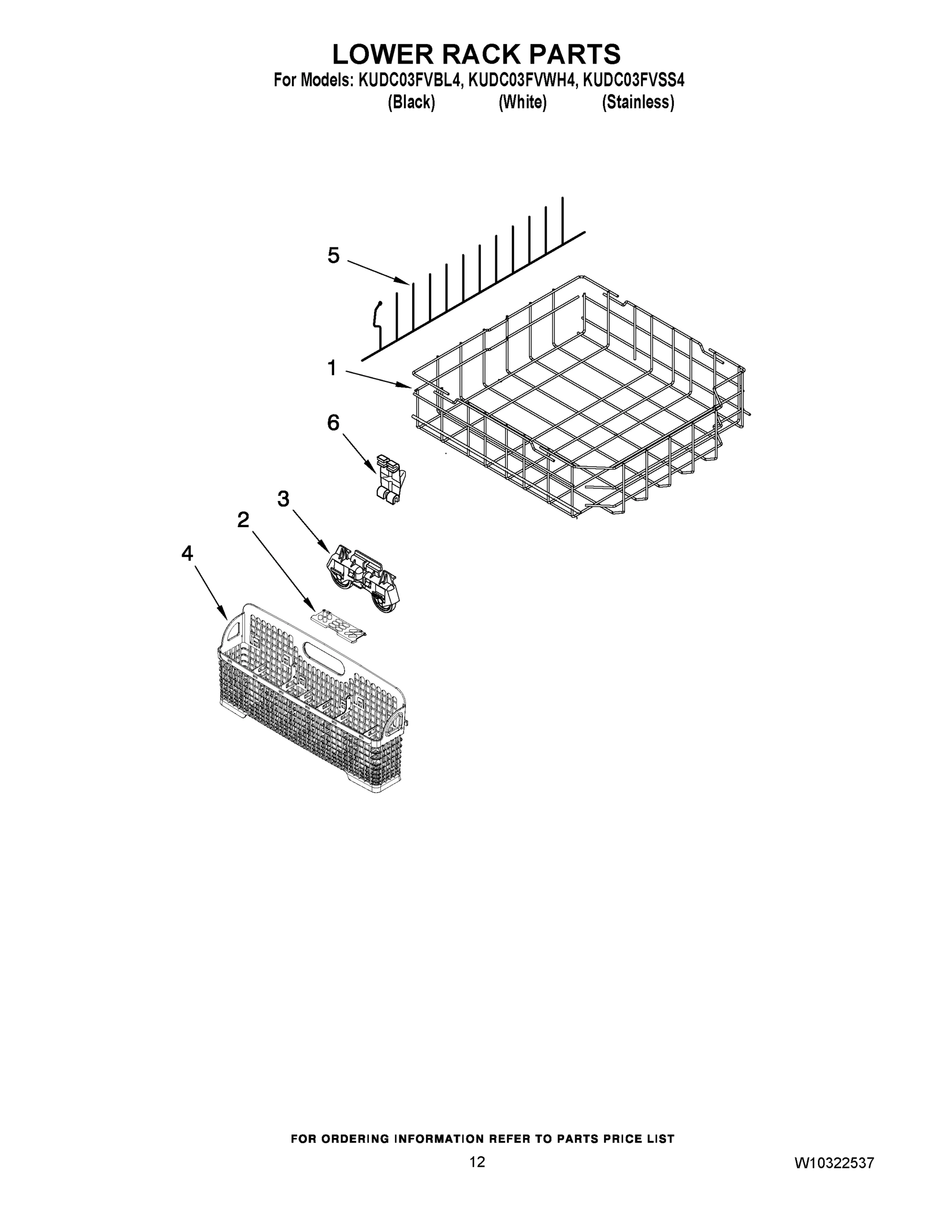 10 - LOWER RACK PARTS