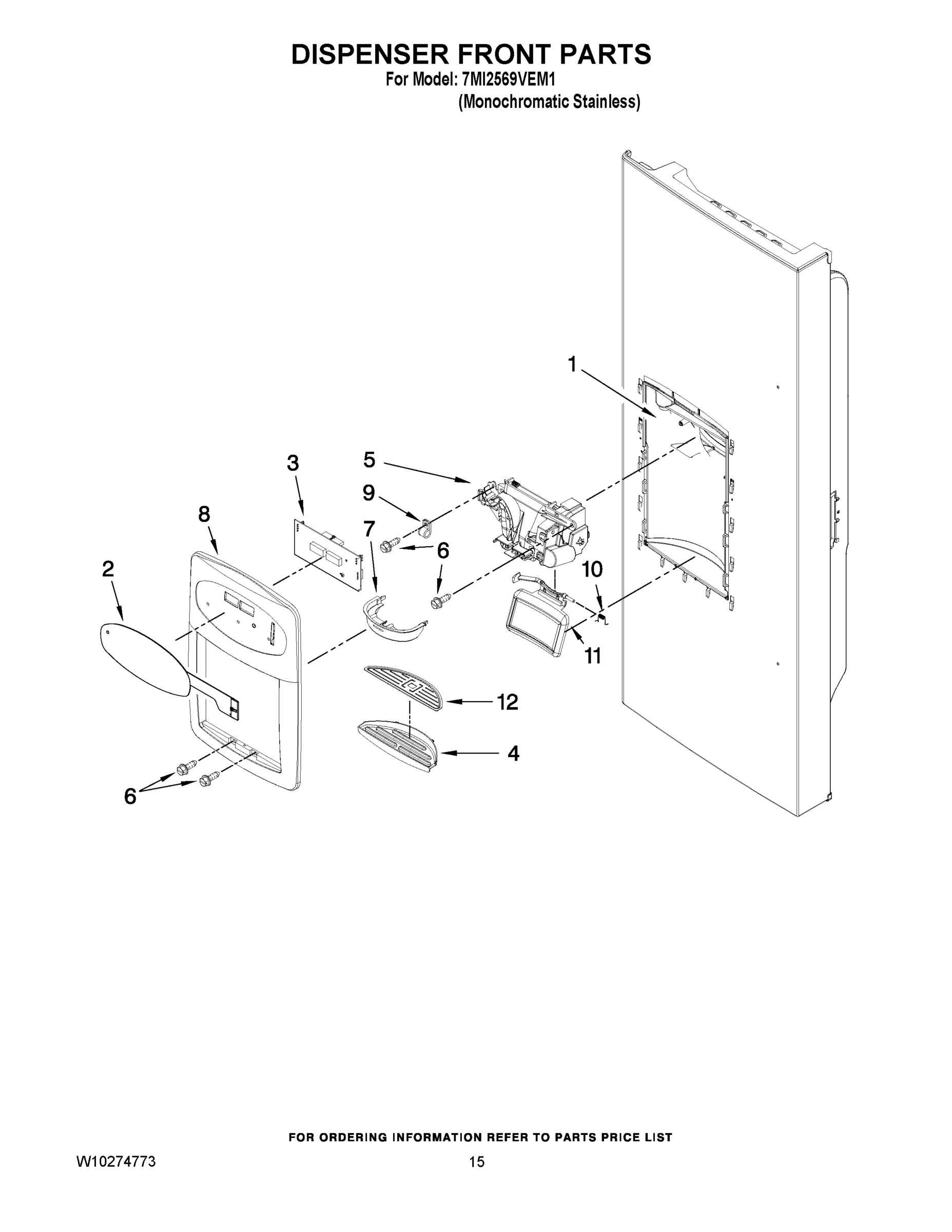 08 - DISPENSER FRONT PARTS