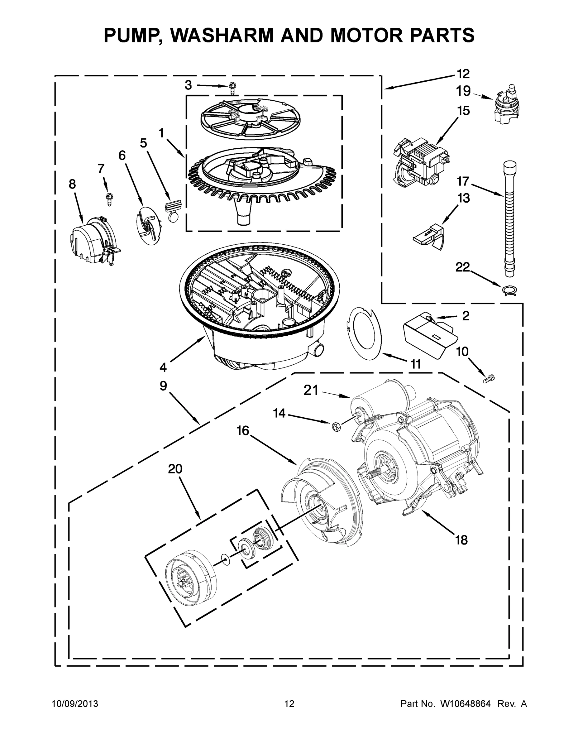 07 - PUMP, WASHARM AND MOTOR PARTS