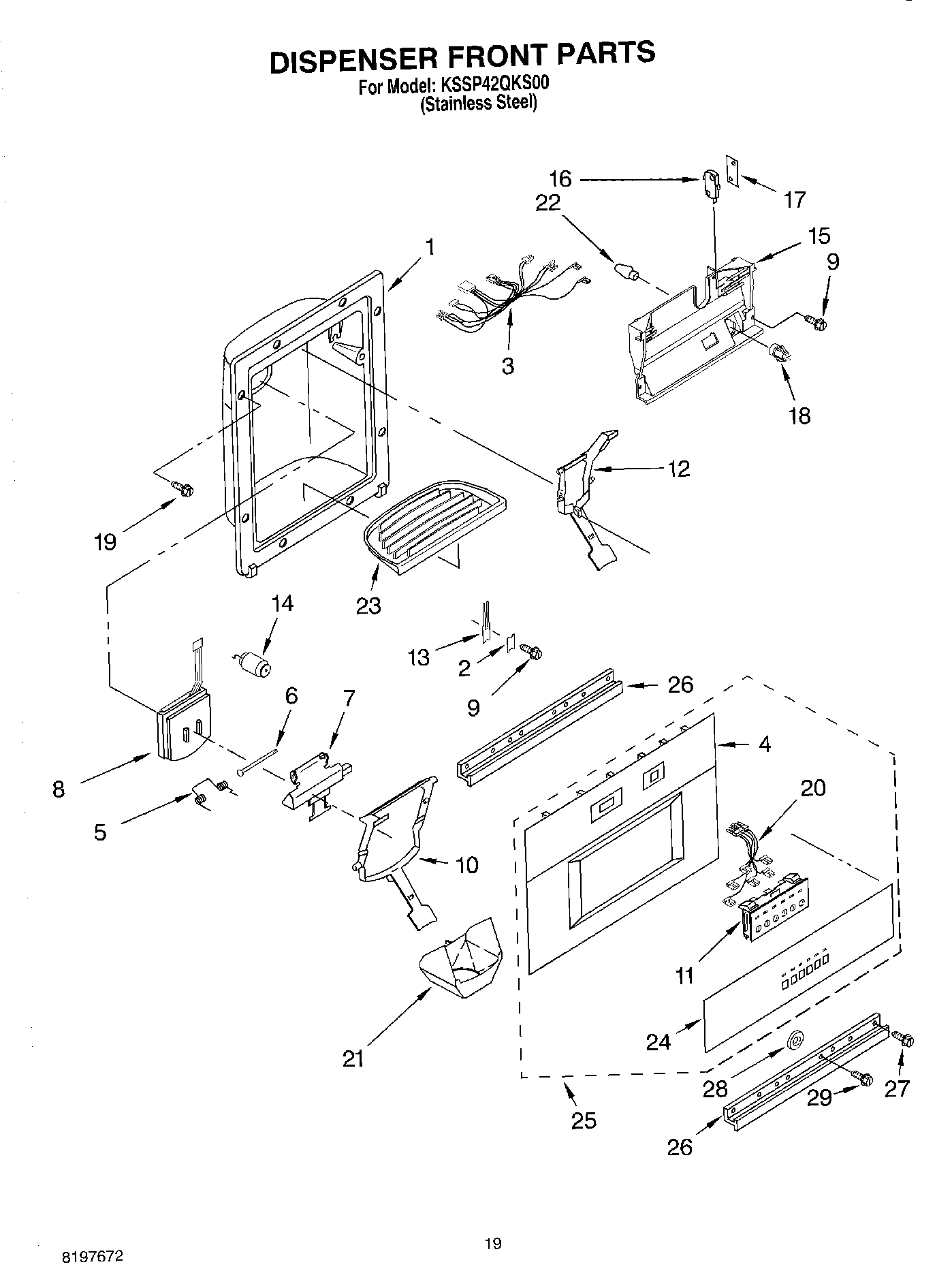 12 - DISPENSER FRONT