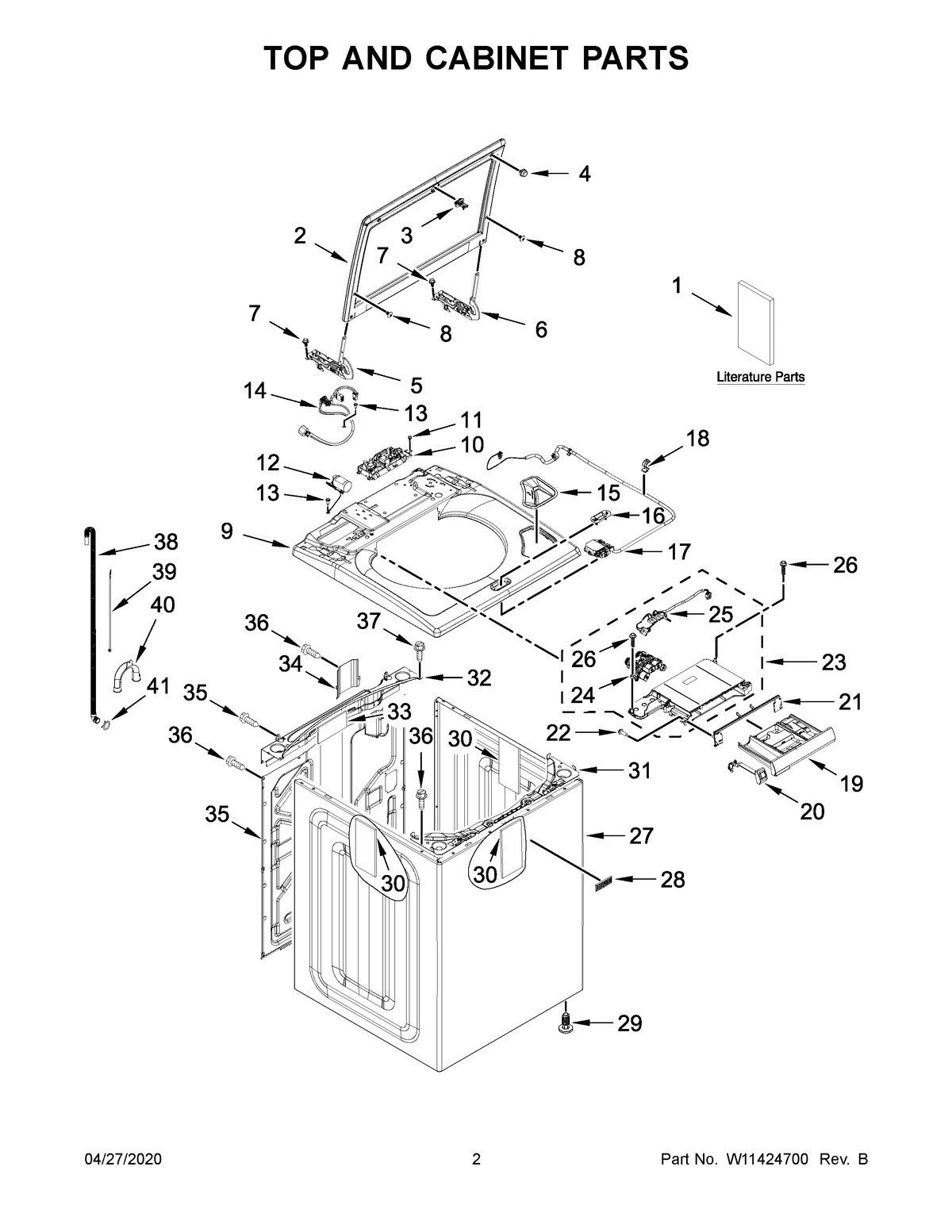 02 - TOP AND CABINET PARTS