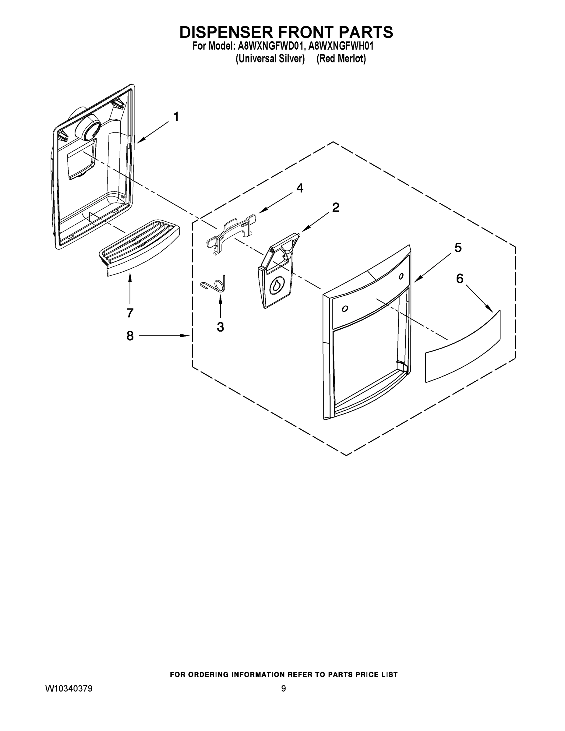 05 - DISPENSER FRONT PARTS