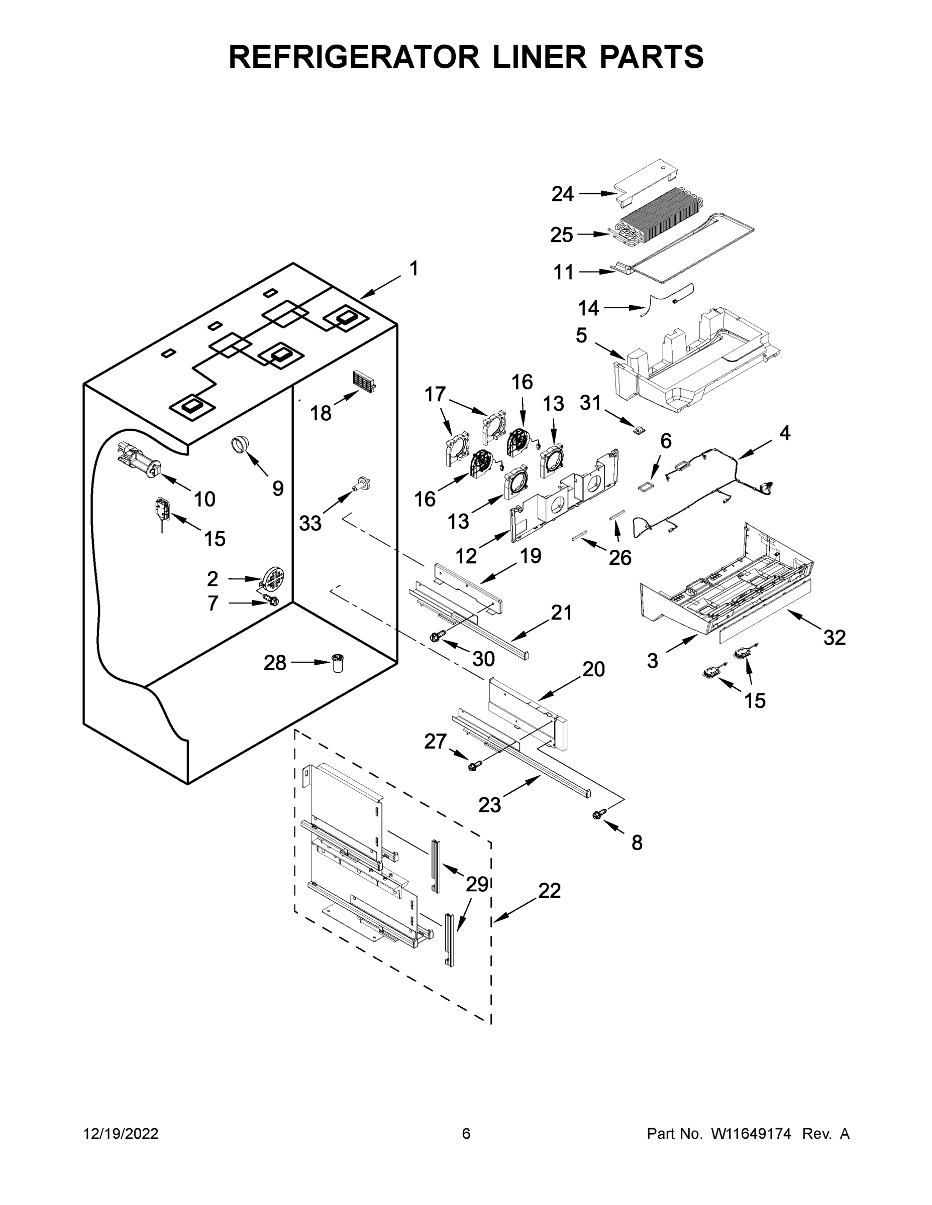04 - REFRIGERATOR LINER PARTS