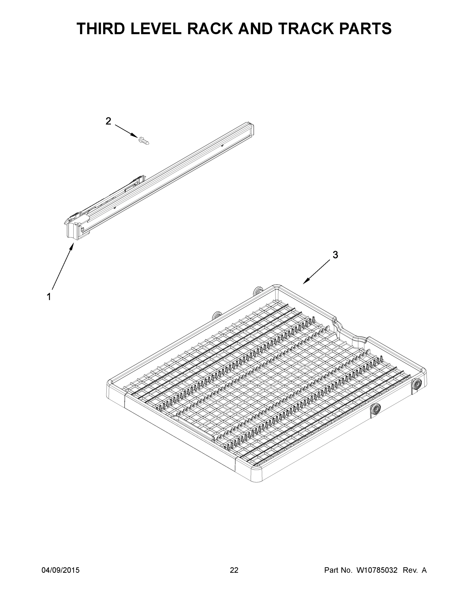 12 - THIRD LEVEL RACK AND TRACK PARTS