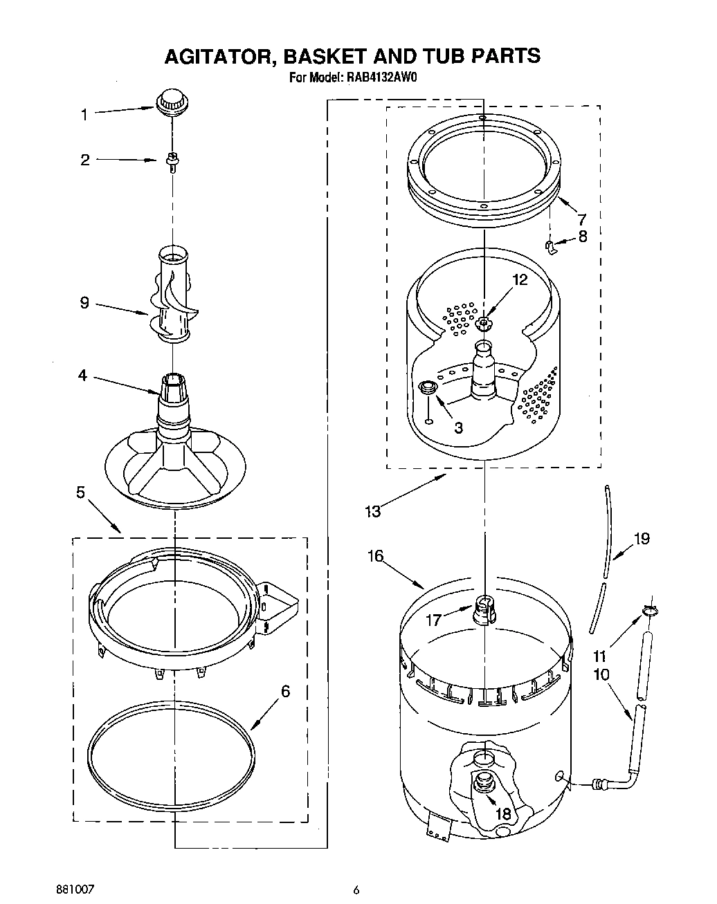 05 - AGITATOR, BASKET AND TUB