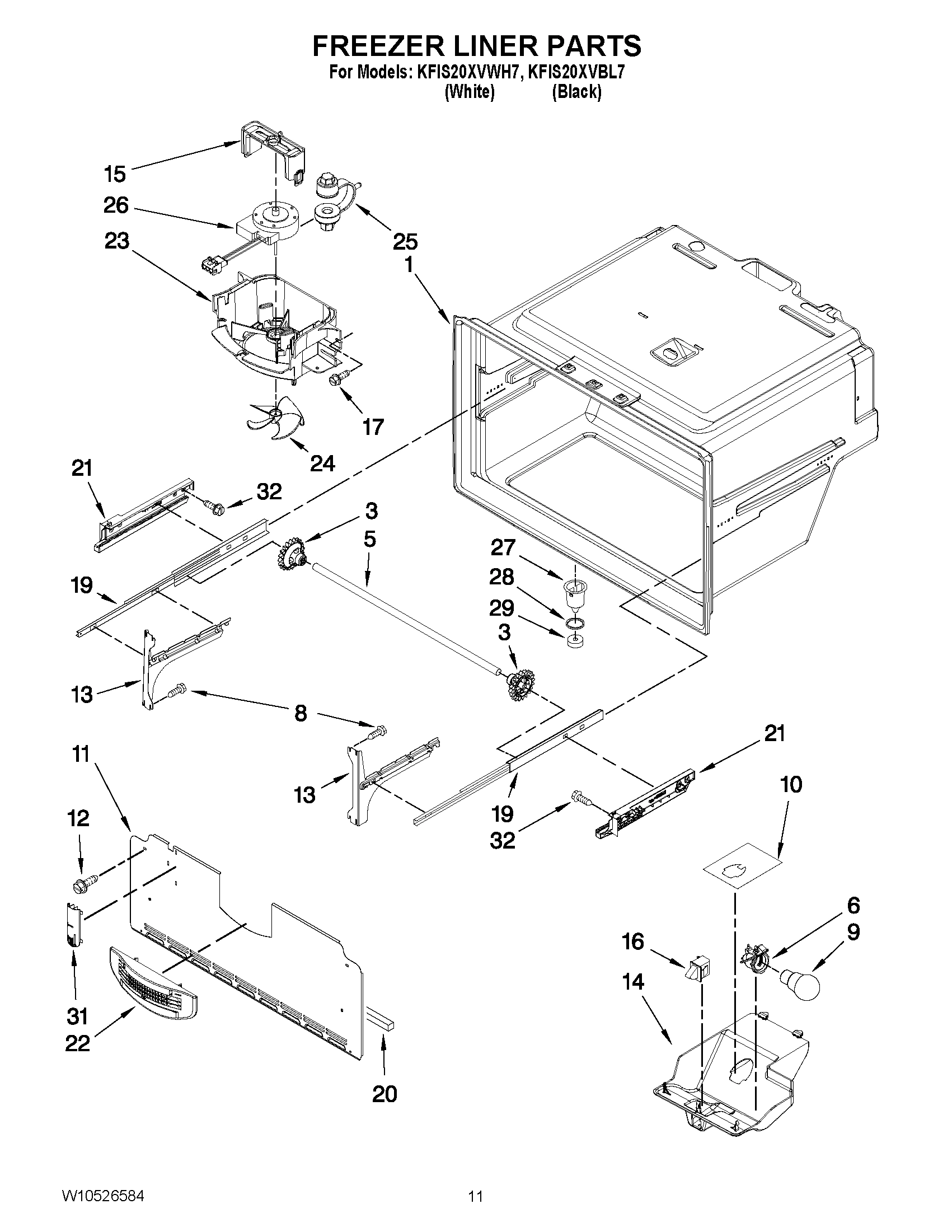 06 - FREEZER LINER PARTS