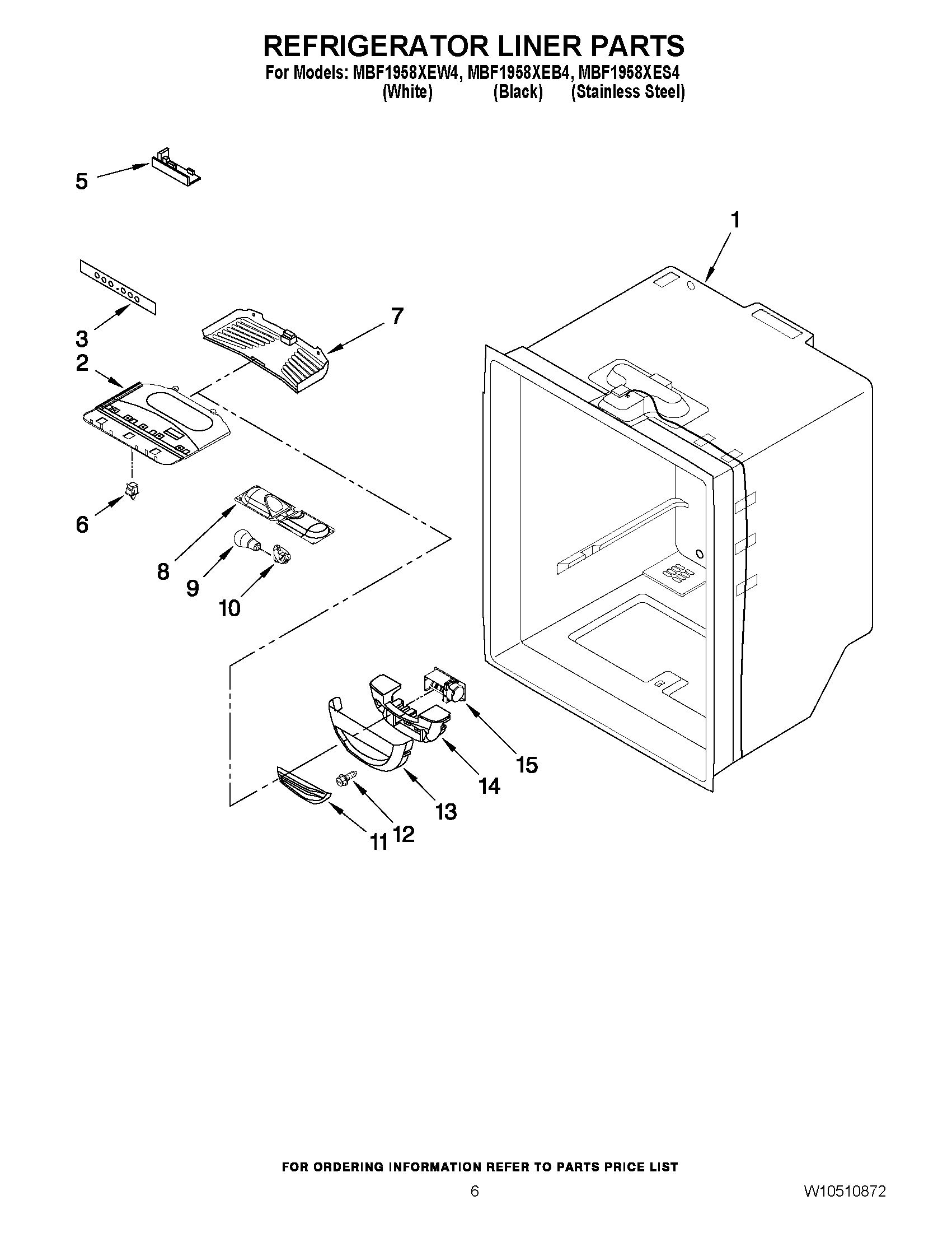 04 - REFRIGERATOR LINER PARTS