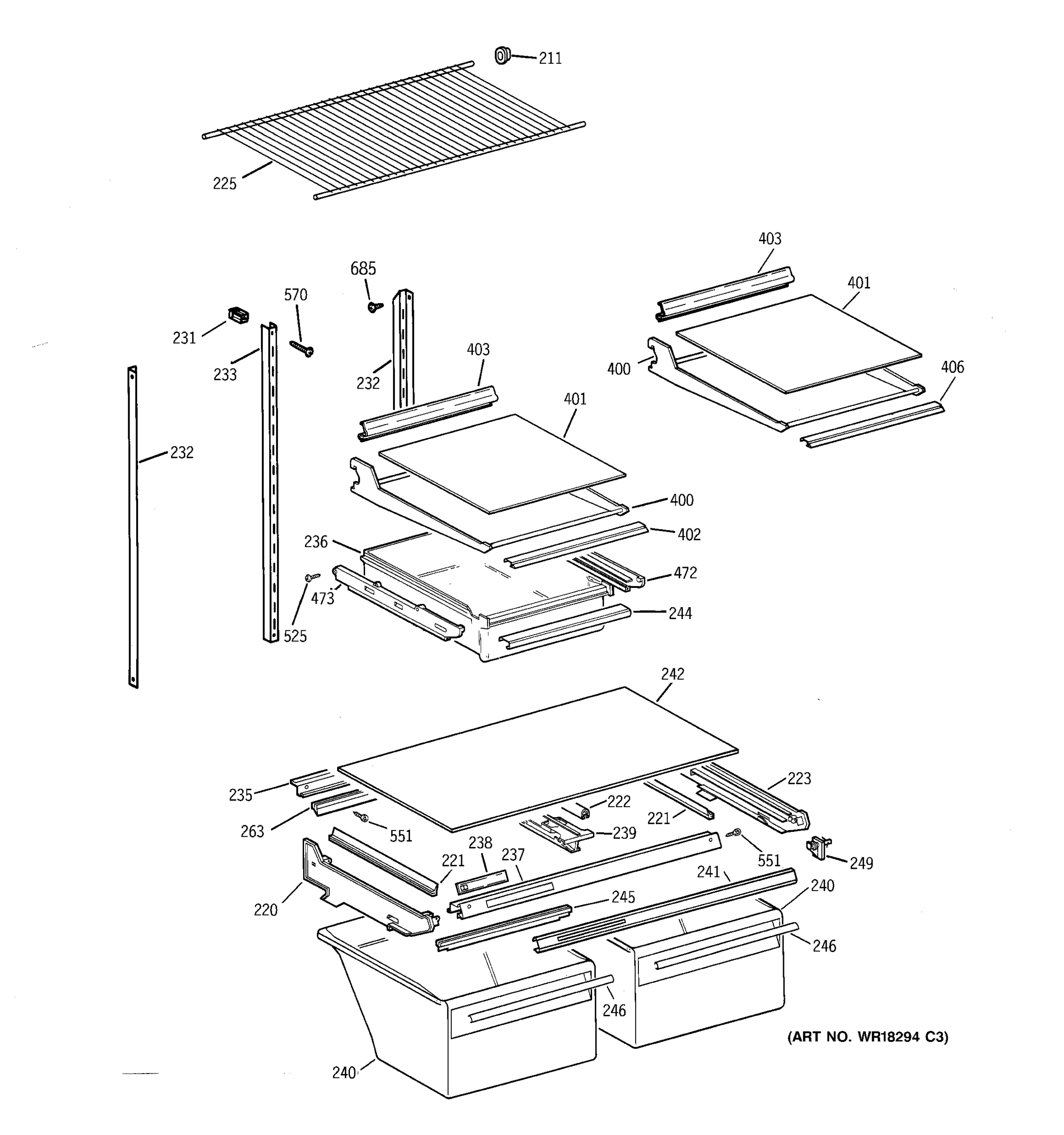 SHELF PARTS