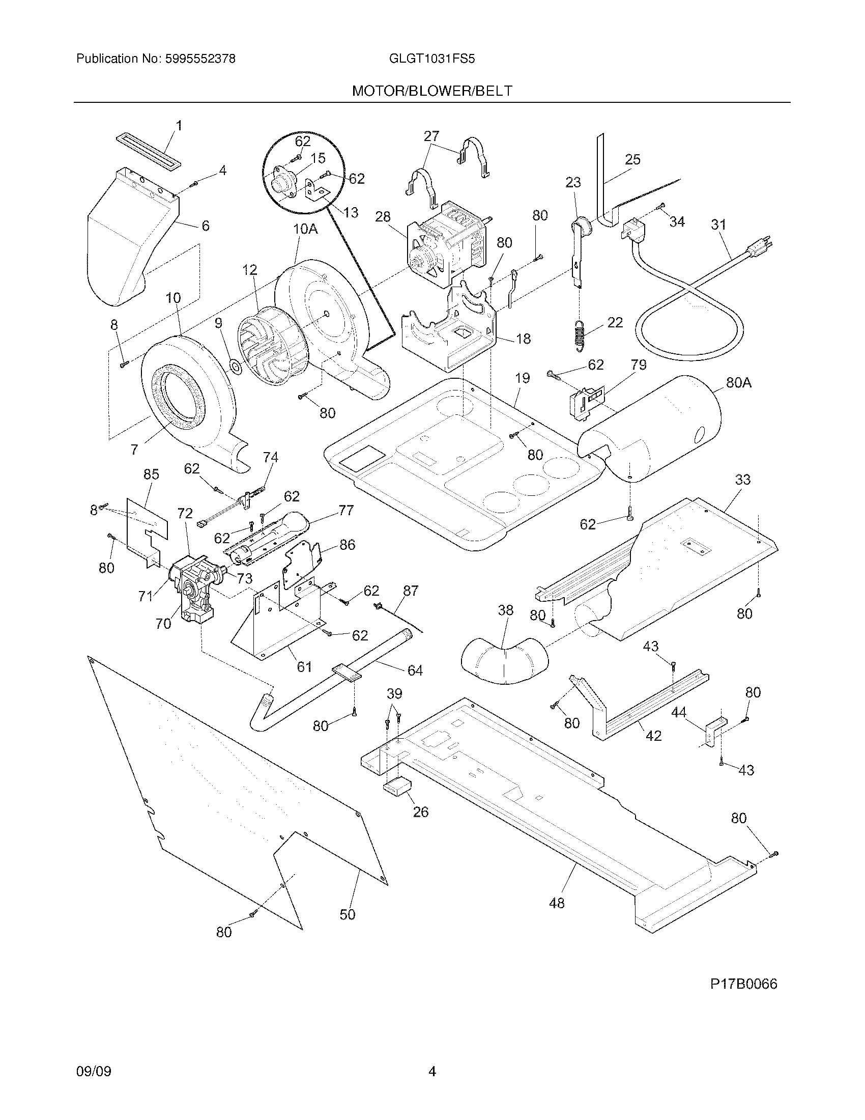 05 - MOTOR/BLOWER/BELT