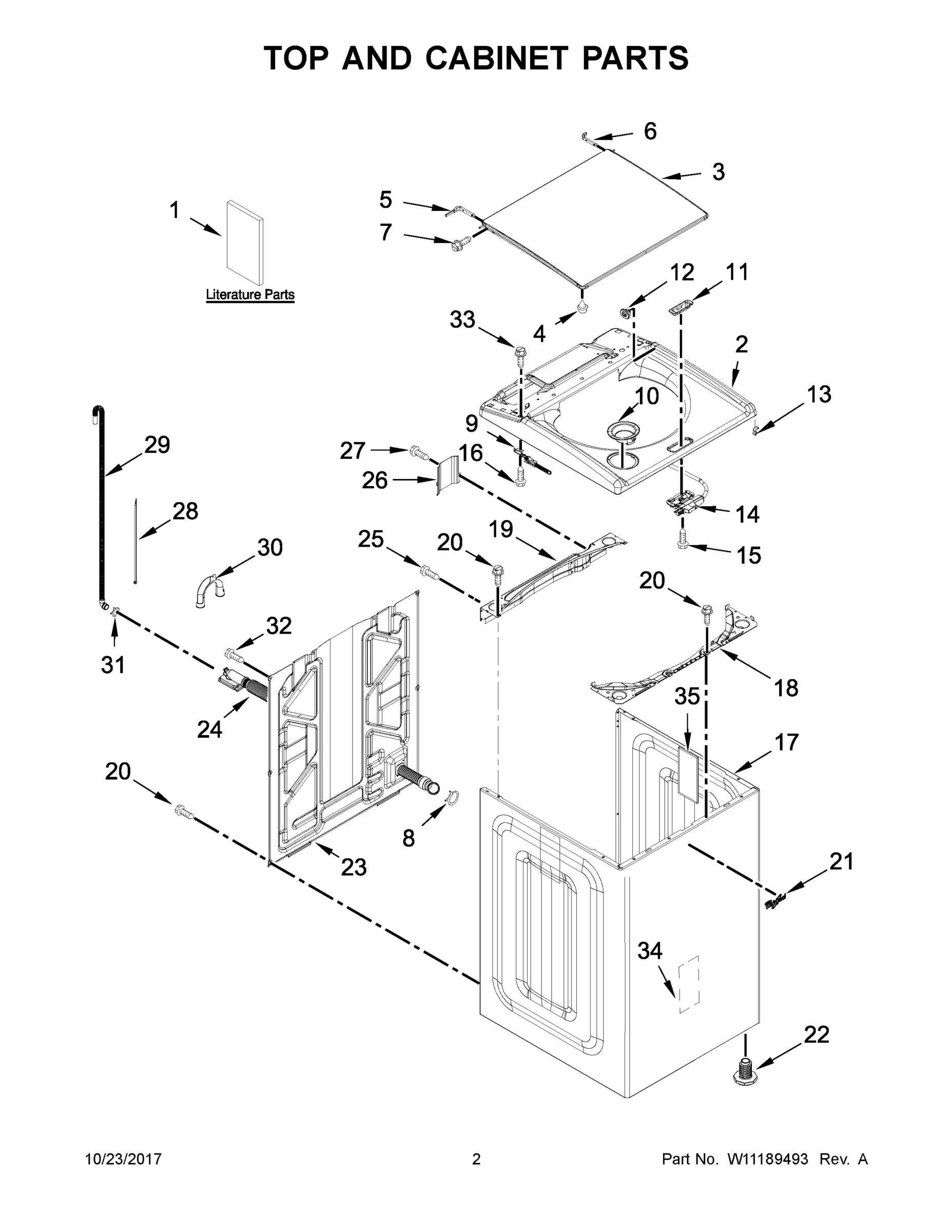 02 - TOP AND CABINET PARTS