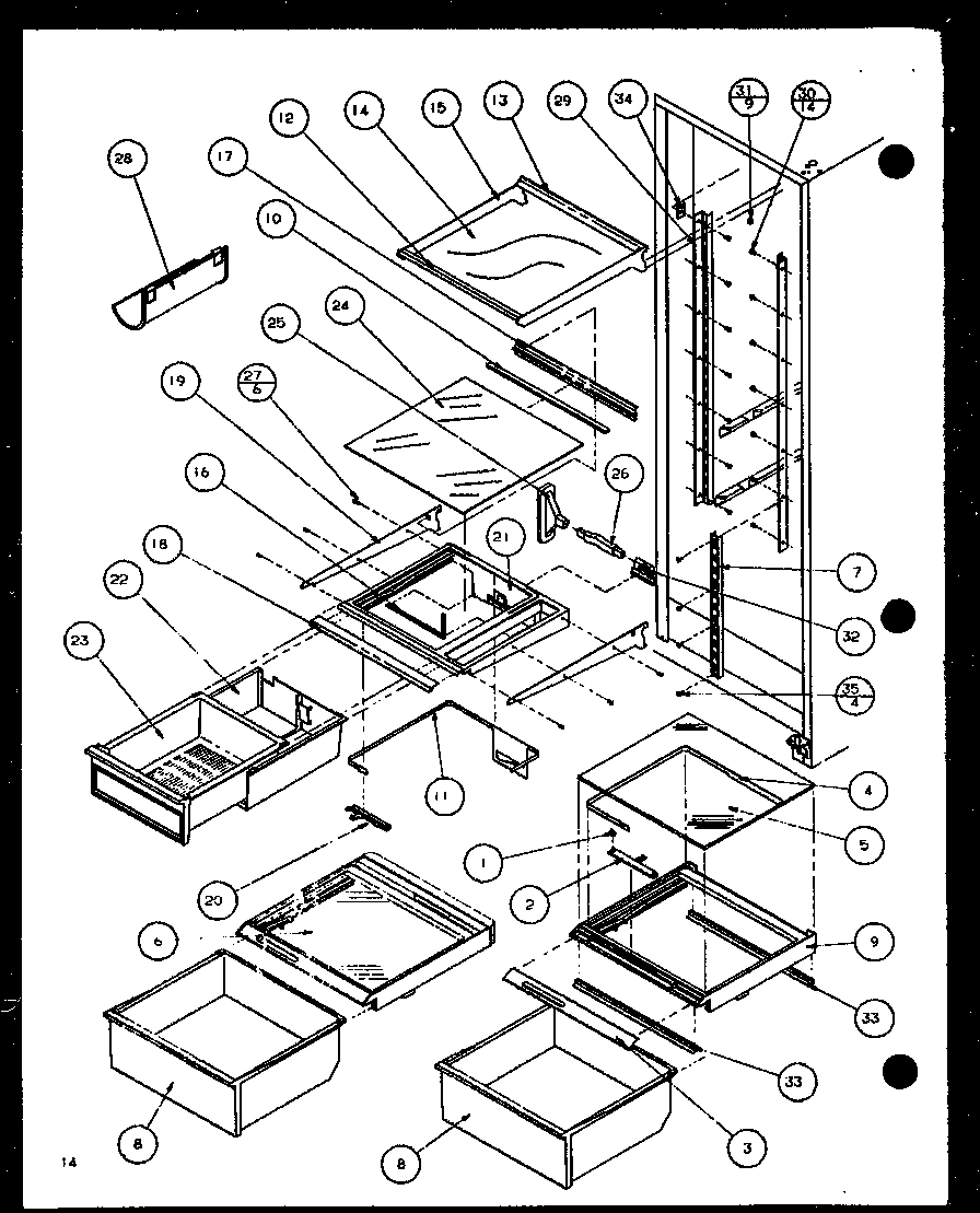 12 - REF SHELVING AND DRAWERS