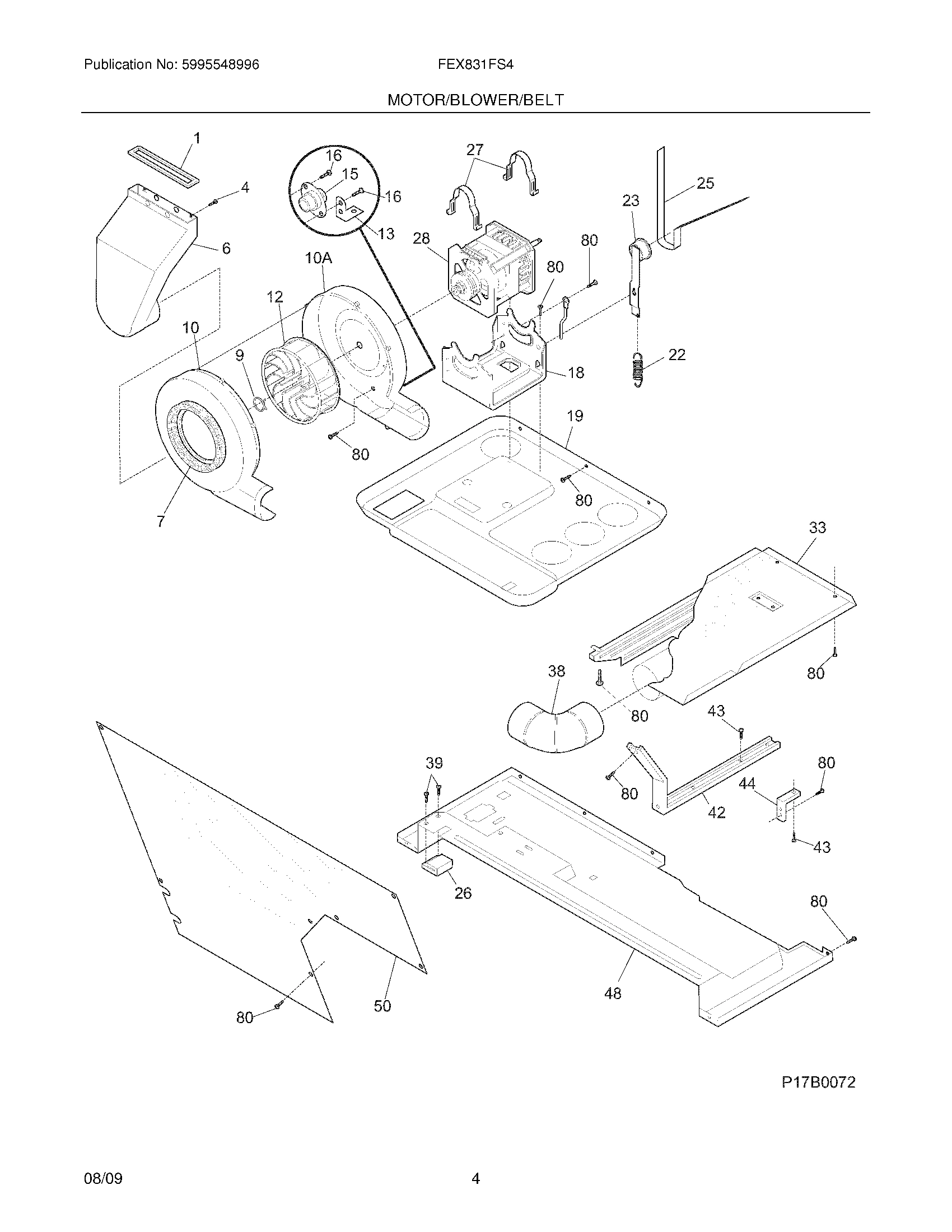 05 - MOTOR/BLOWER/BELT