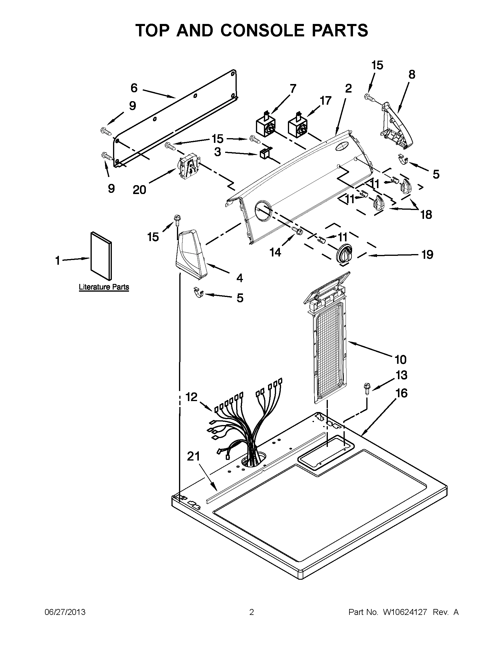 01 - TOP AND CONSOLE PARTS