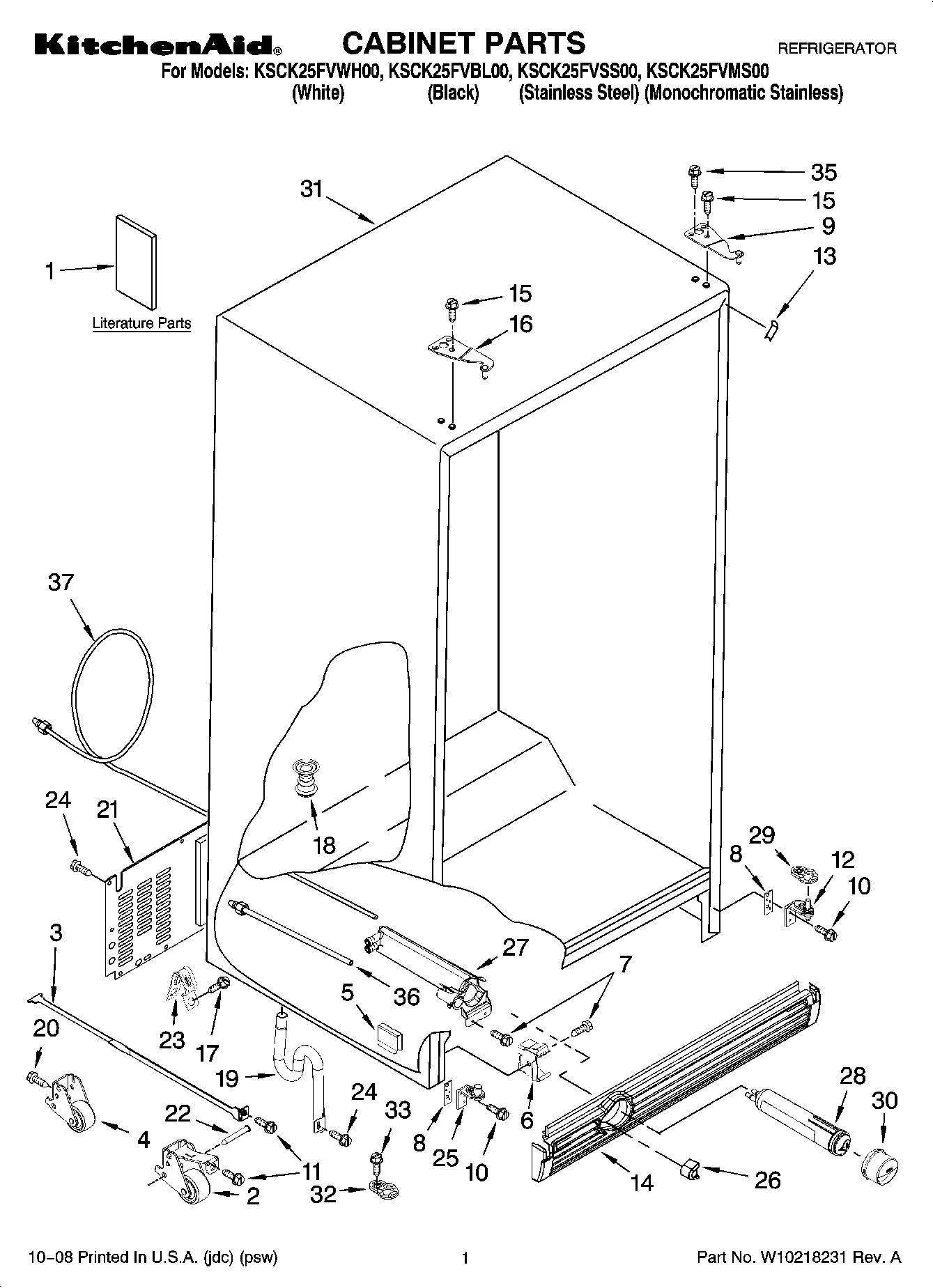 01 - CABINET PARTS