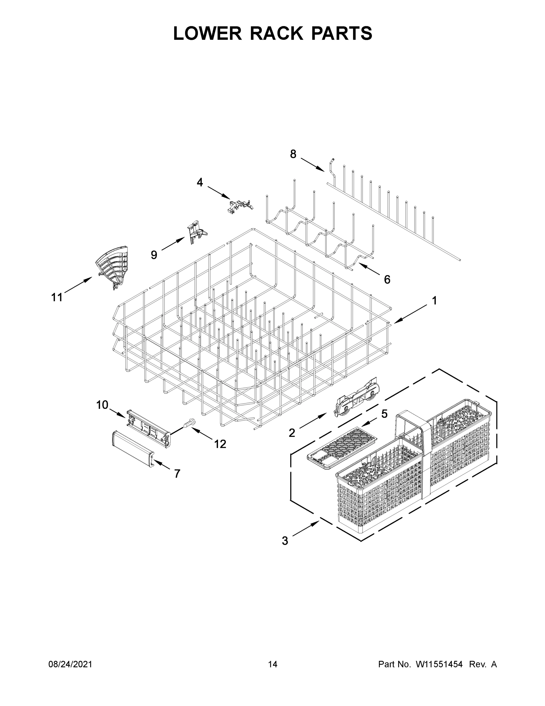 08 - LOWER RACK PARTS