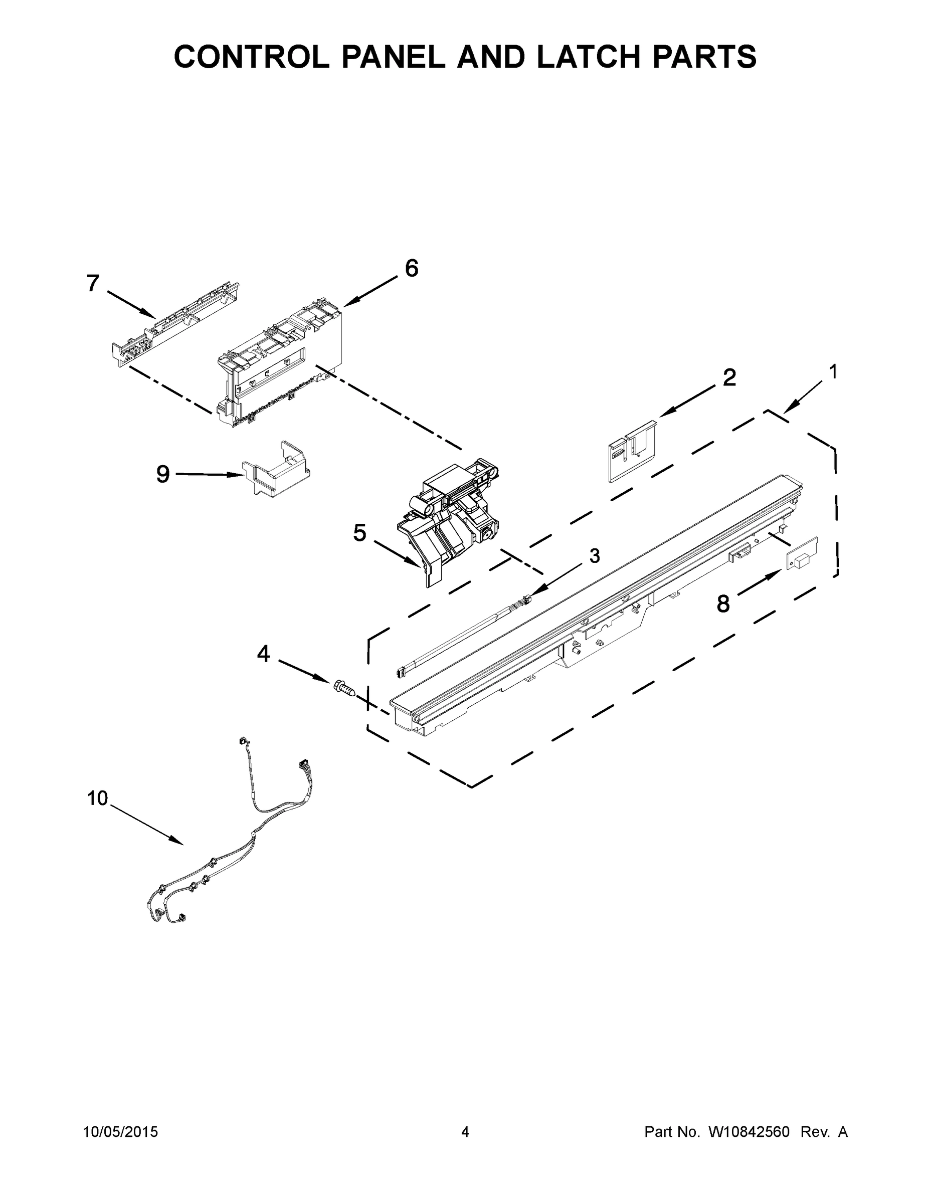03 - CONTROL PANEL AND LATCH PARTS