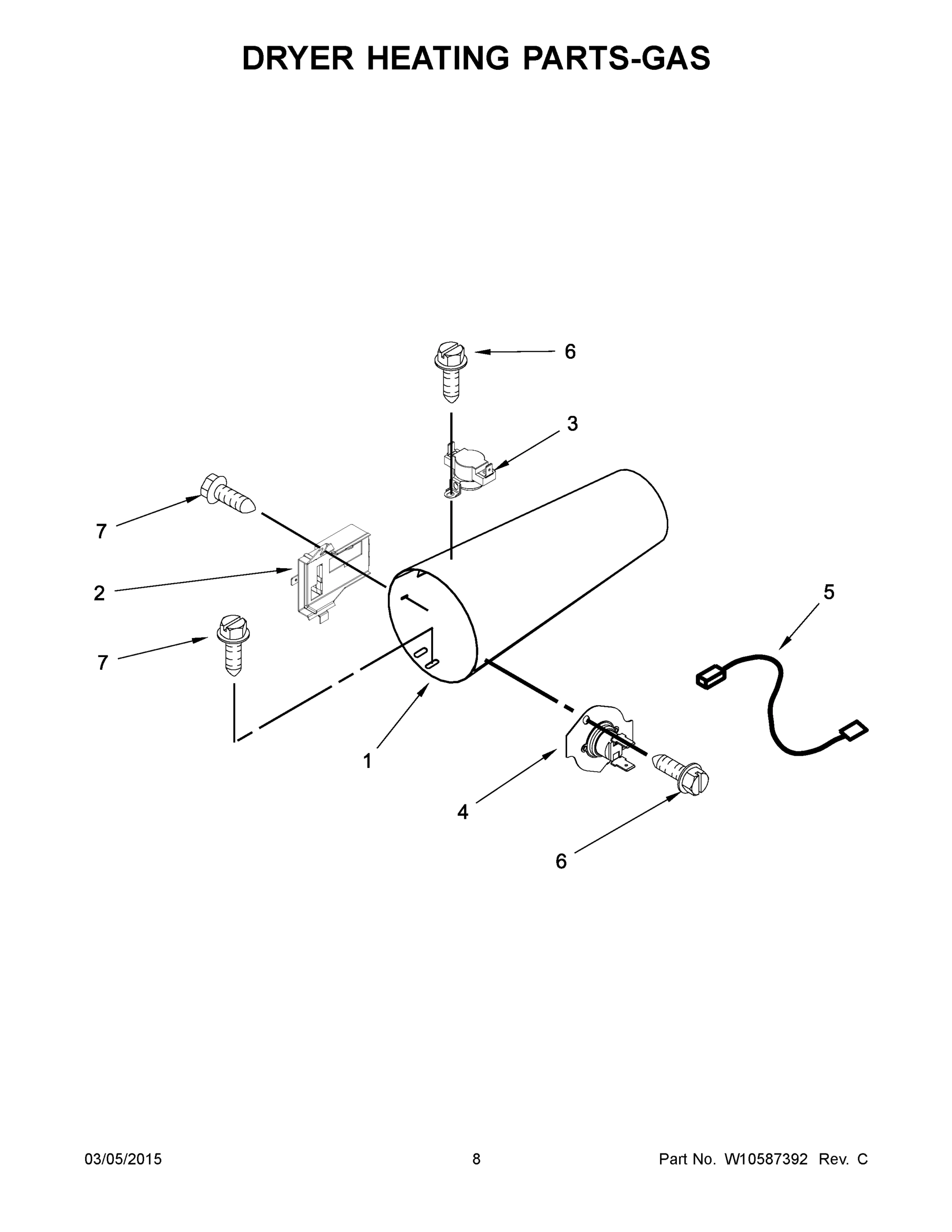 05 - DRYER HEATING PARTS-GAS