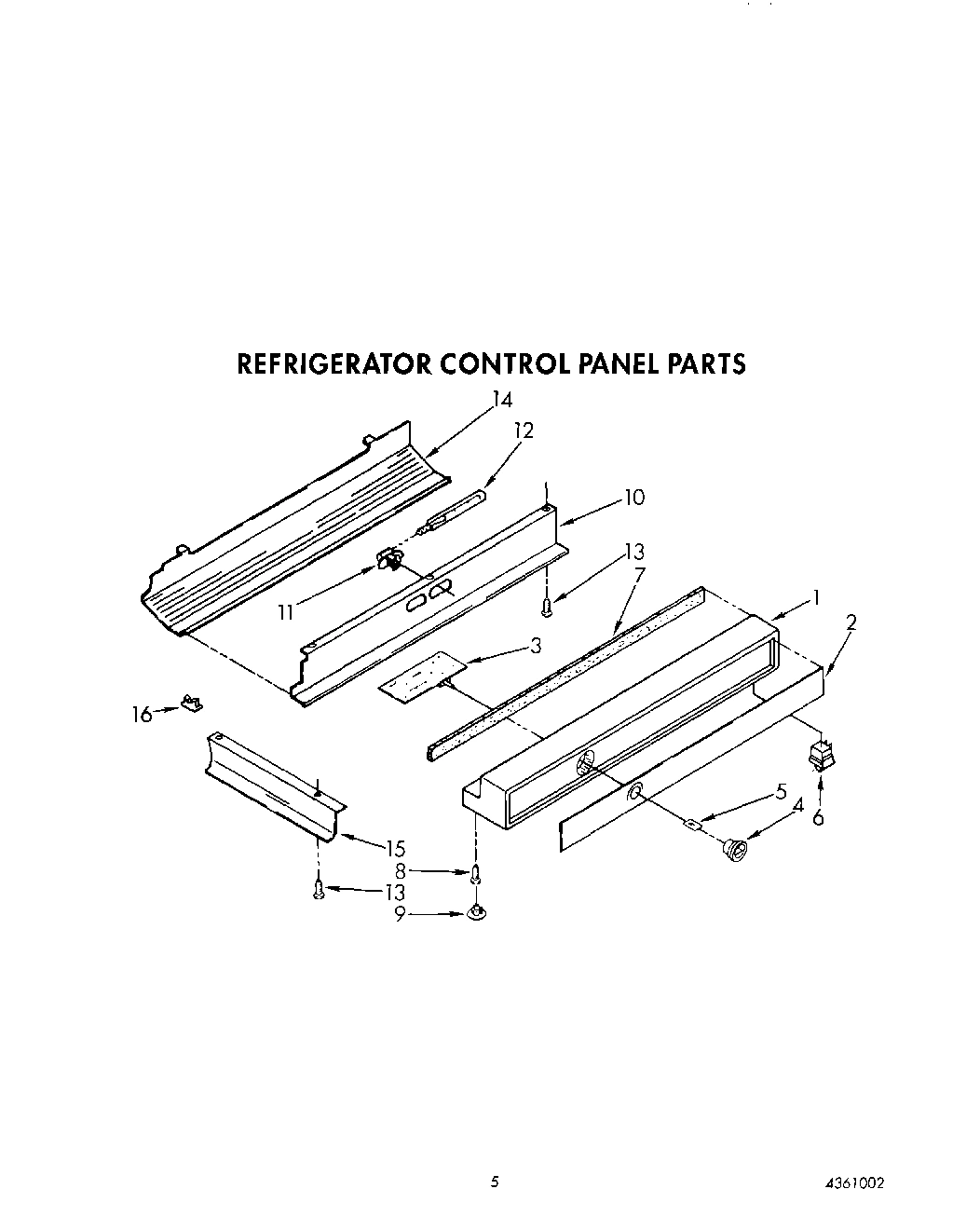 03 - REFRIGERATOR CONTROL PANEL