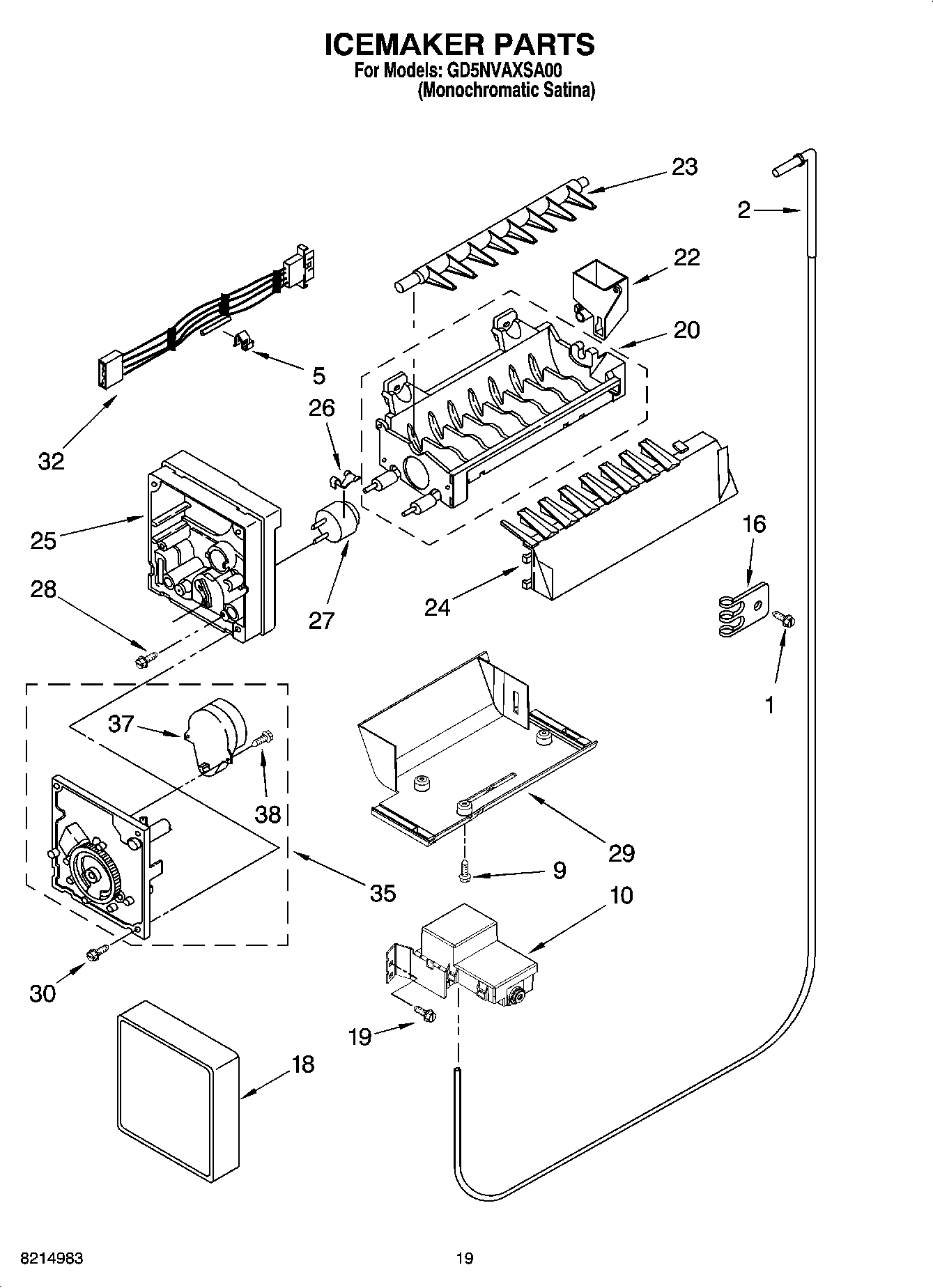 12 - ICEMAKER PARTS, OPTIONAL PARTS (NOT INCLUDED)