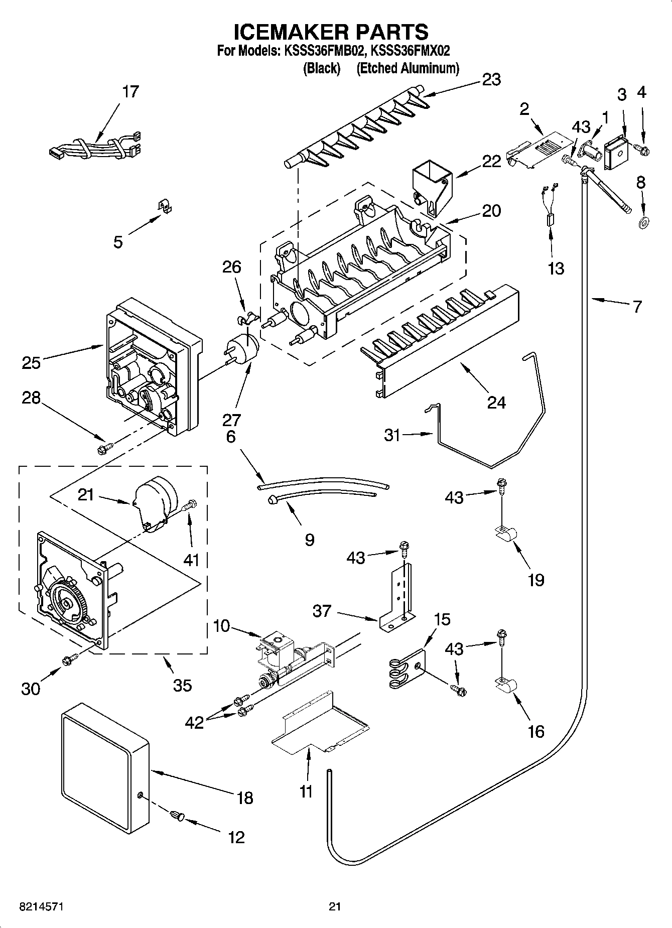 13 - ICEMAKER PARTS
