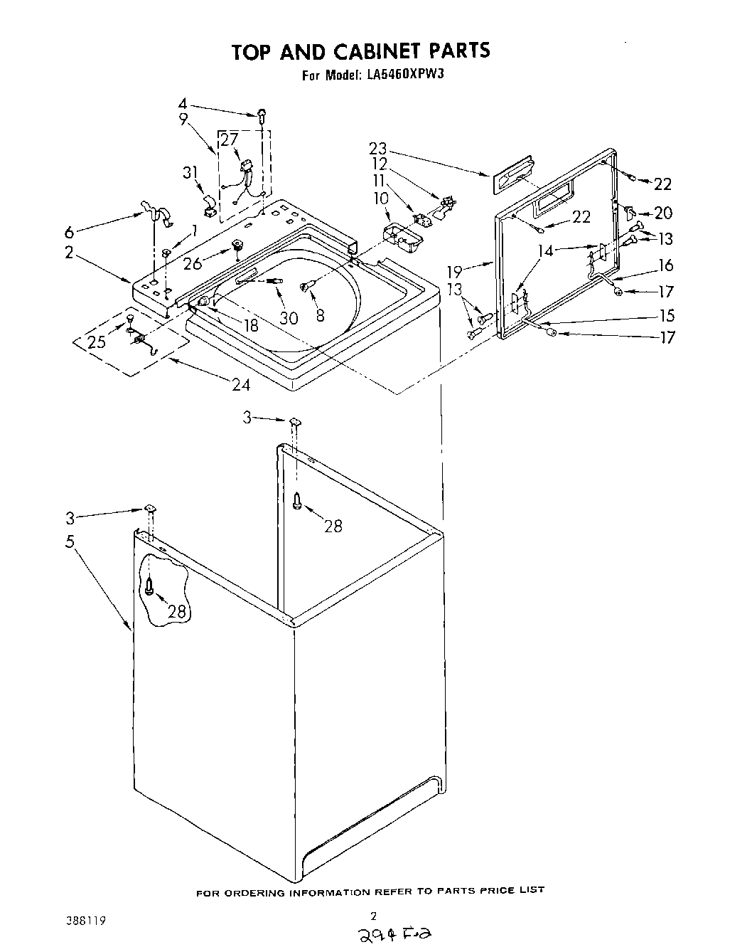02 - TOP AND CABINET, LITERATURE AND OPTIONAL