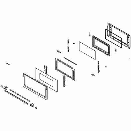 DE94-03942A Samsung Microwave Silver Door Ass